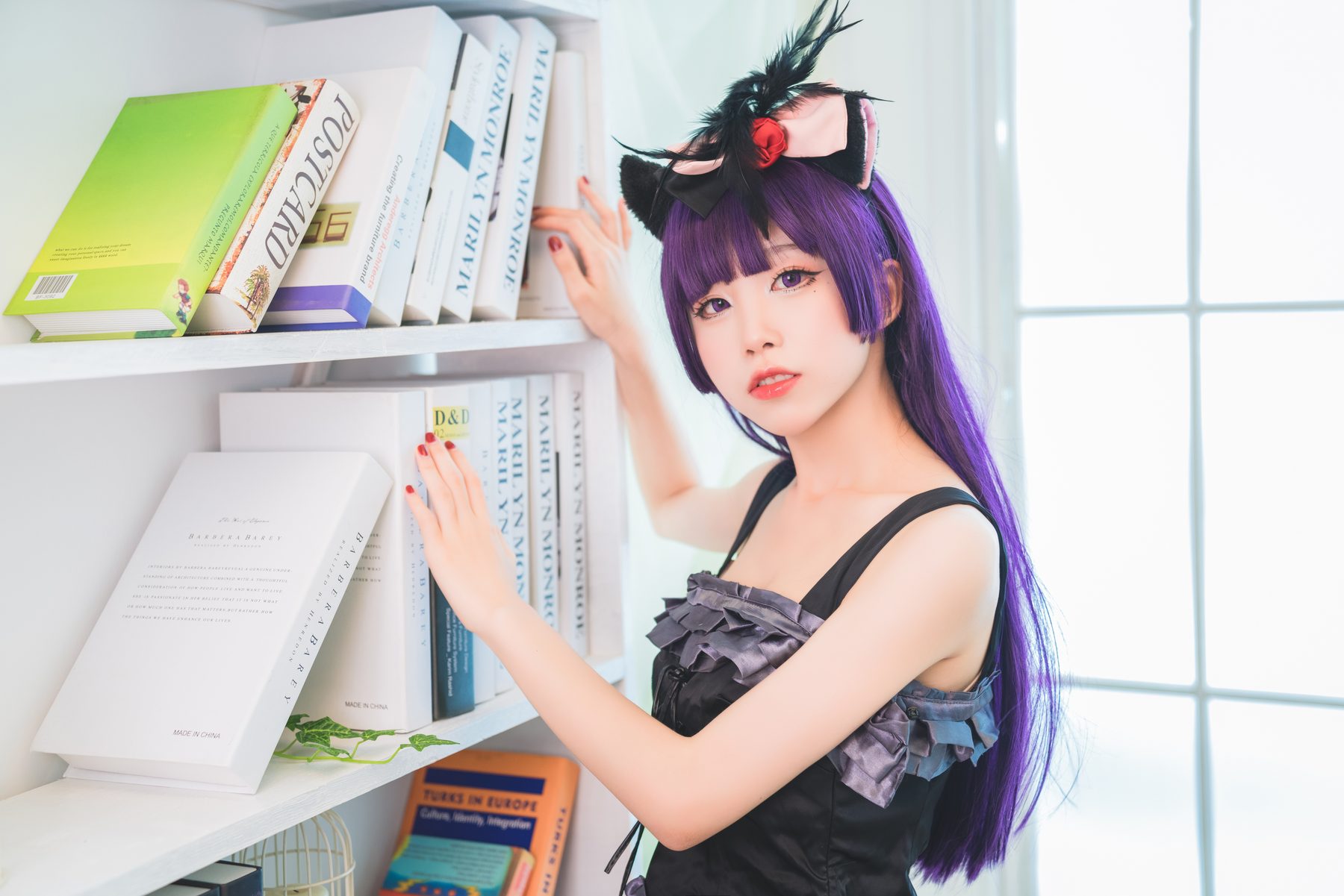 水淼Aqua 黑猫 冷门小礼服 COS写真