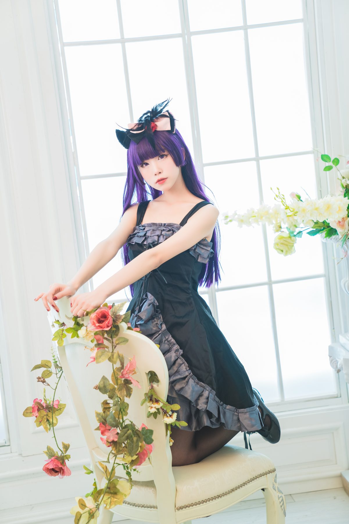 水淼Aqua 黑猫 冷门小礼服 COS写真