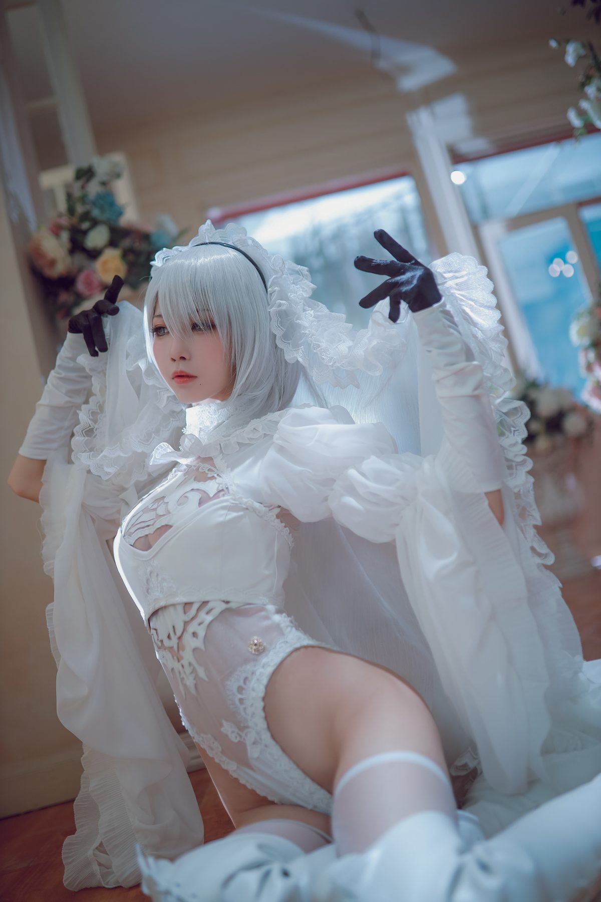 水淼Aqua cosplay写真_黑白2B合集 | 水淼Aqua COS黑白2B全套图包 [55P-107MB]