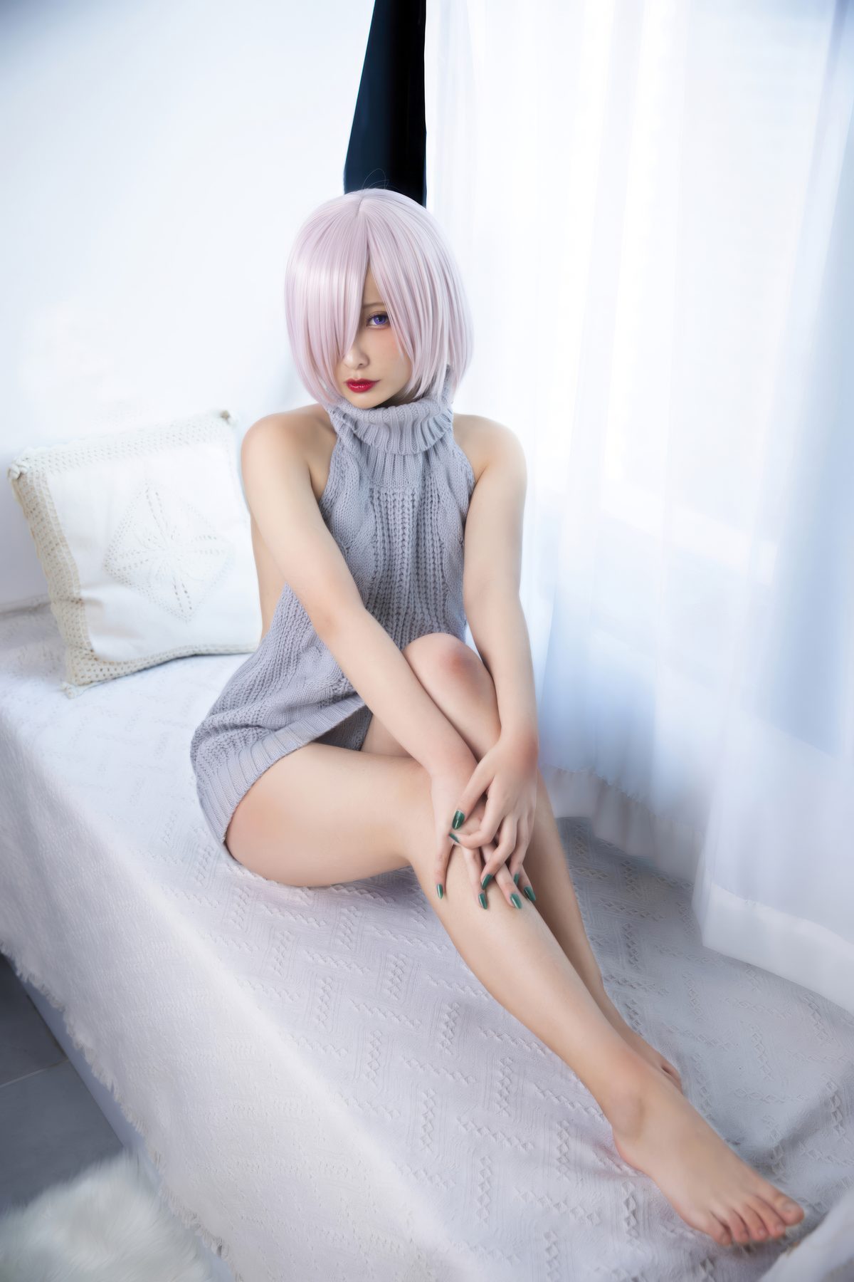 洛璃 LoLiSAMA FGO 玛修 露背毛衣 COS写真