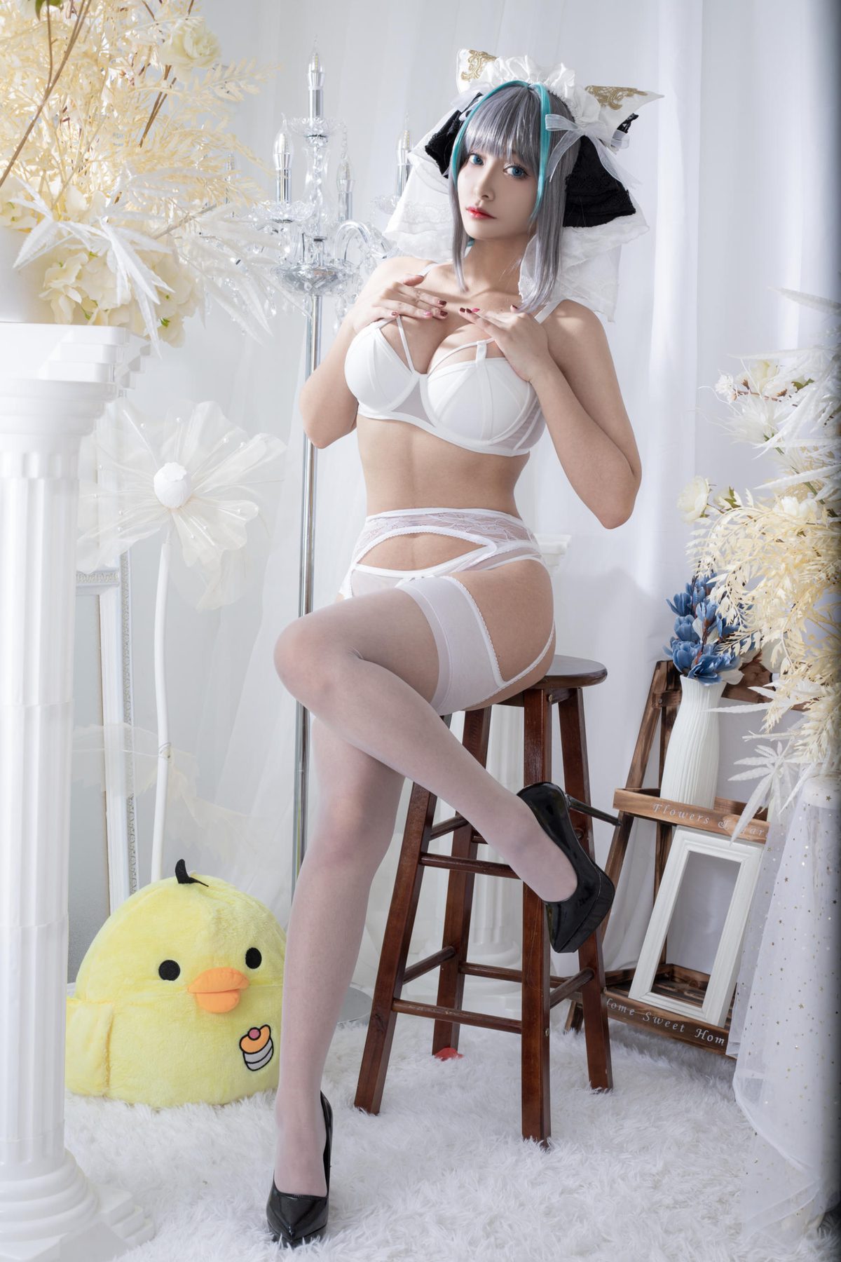 洛璃 LoLiSAMA 碧蓝航线 柴郡同人内衣 COS写真