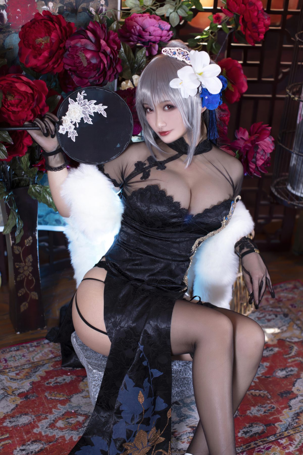洛璃 LoLiSAMA 碧蓝航线 路易九世旗袍 COS写真