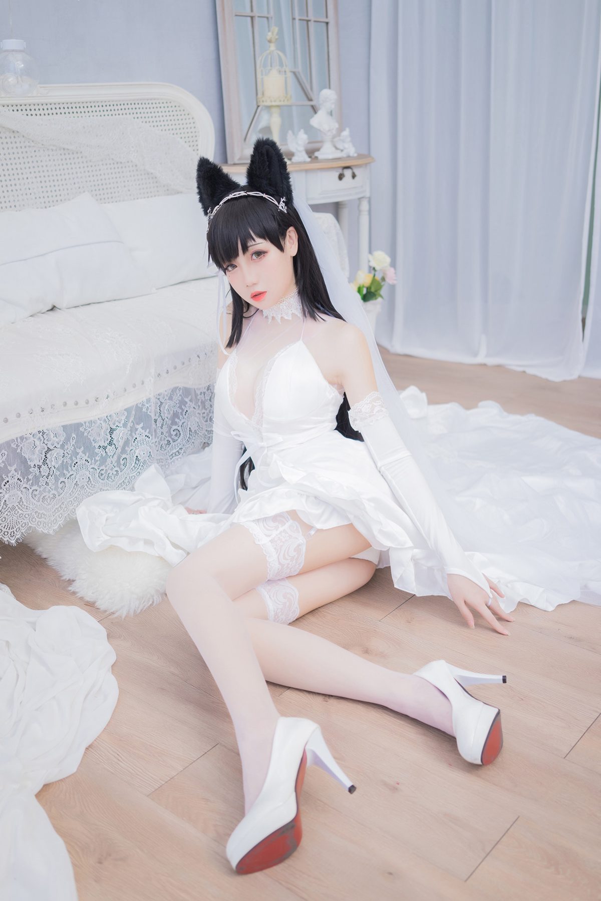 焖焖碳 碧蓝航线 爱宕花嫁 COS写真