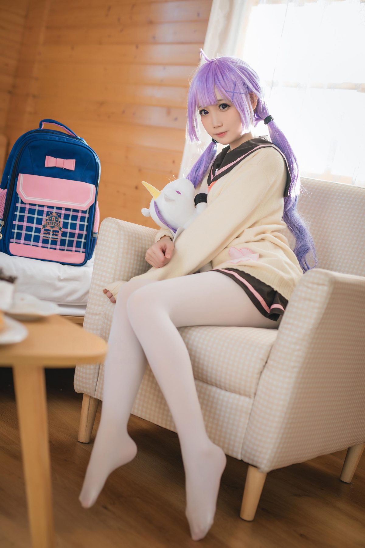 焖焖碳 碧蓝航线 独角兽 JK制服 COS写真