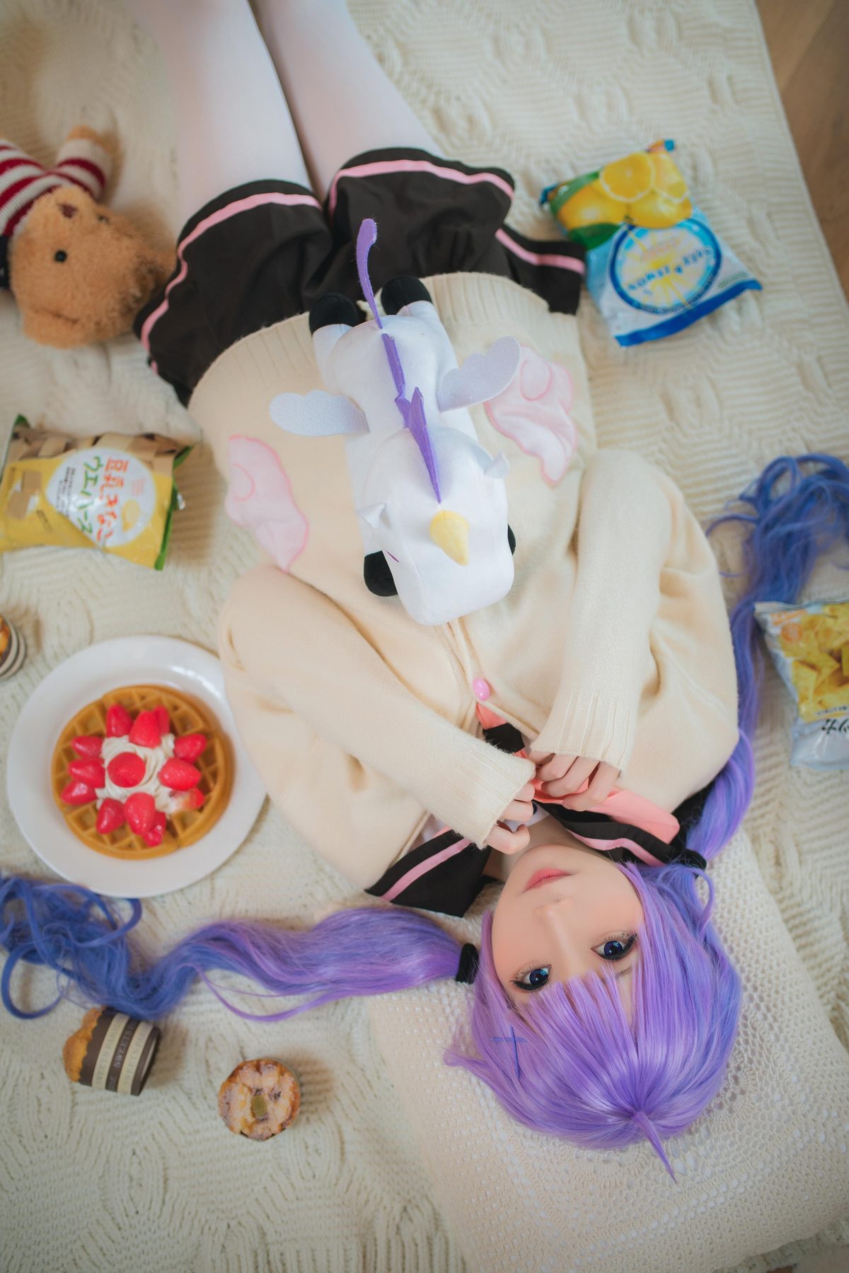 焖焖碳 碧蓝航线 独角兽 JK制服 COS写真