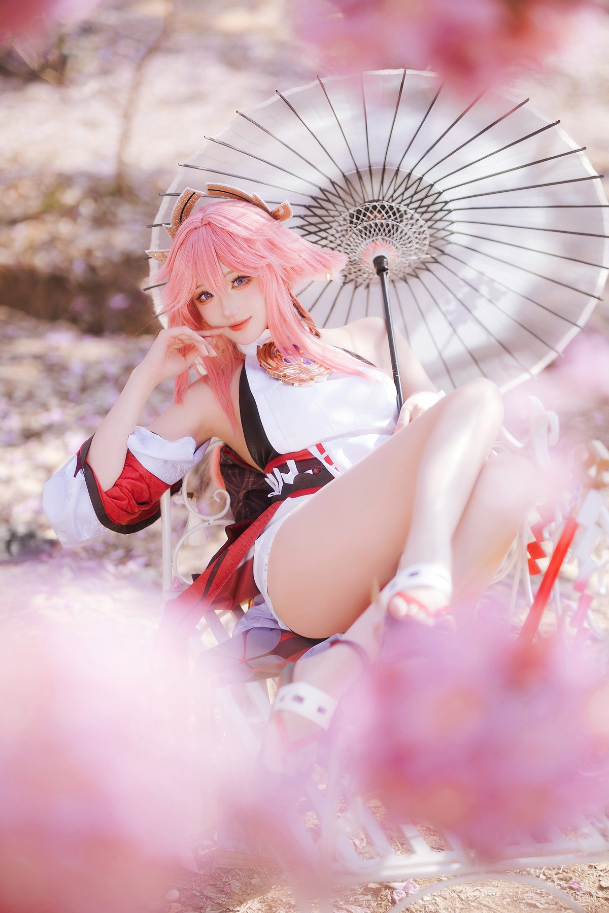 瓜希酱 原神 八重神子 COS写真