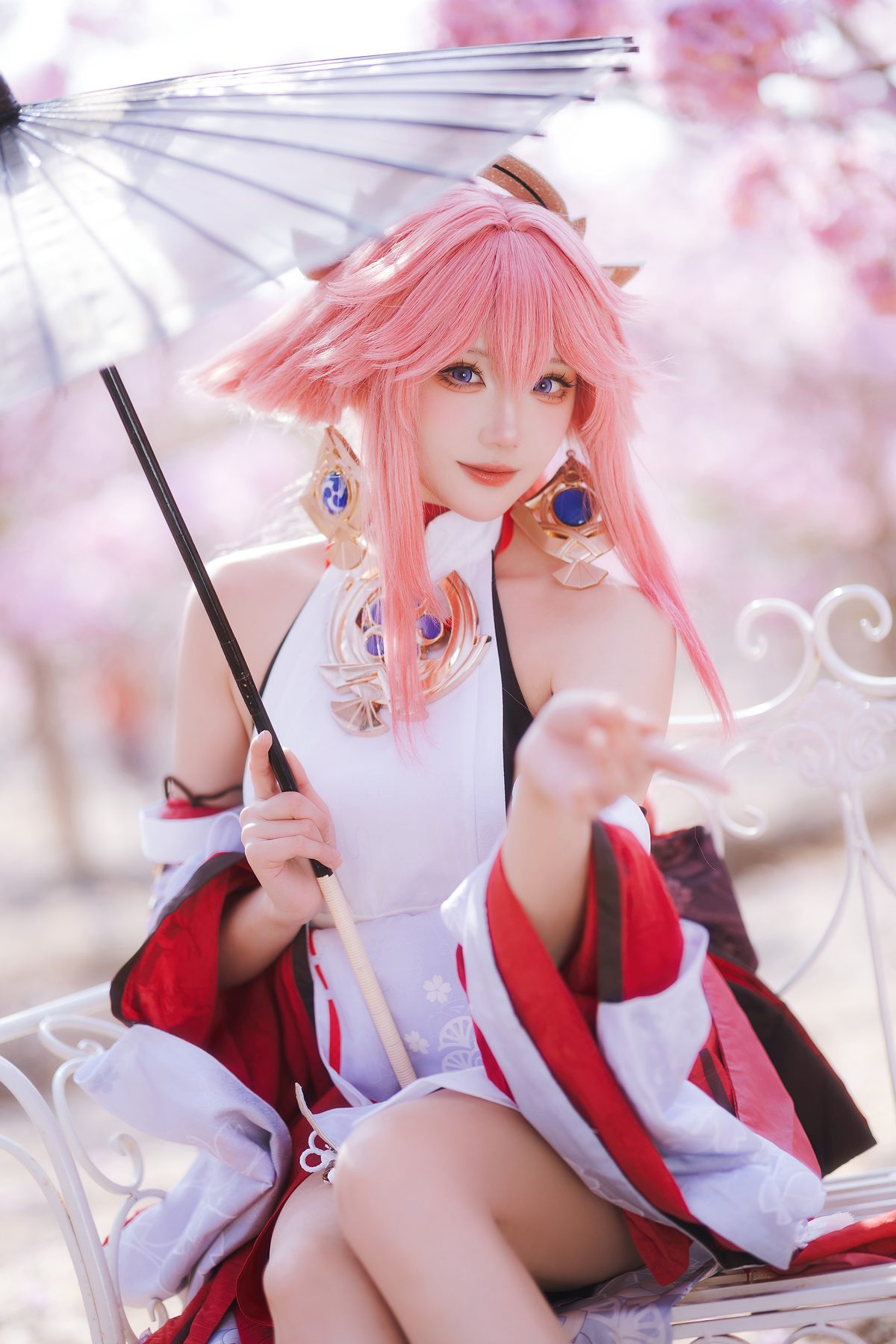 瓜希酱 原神 八重神子 COS写真