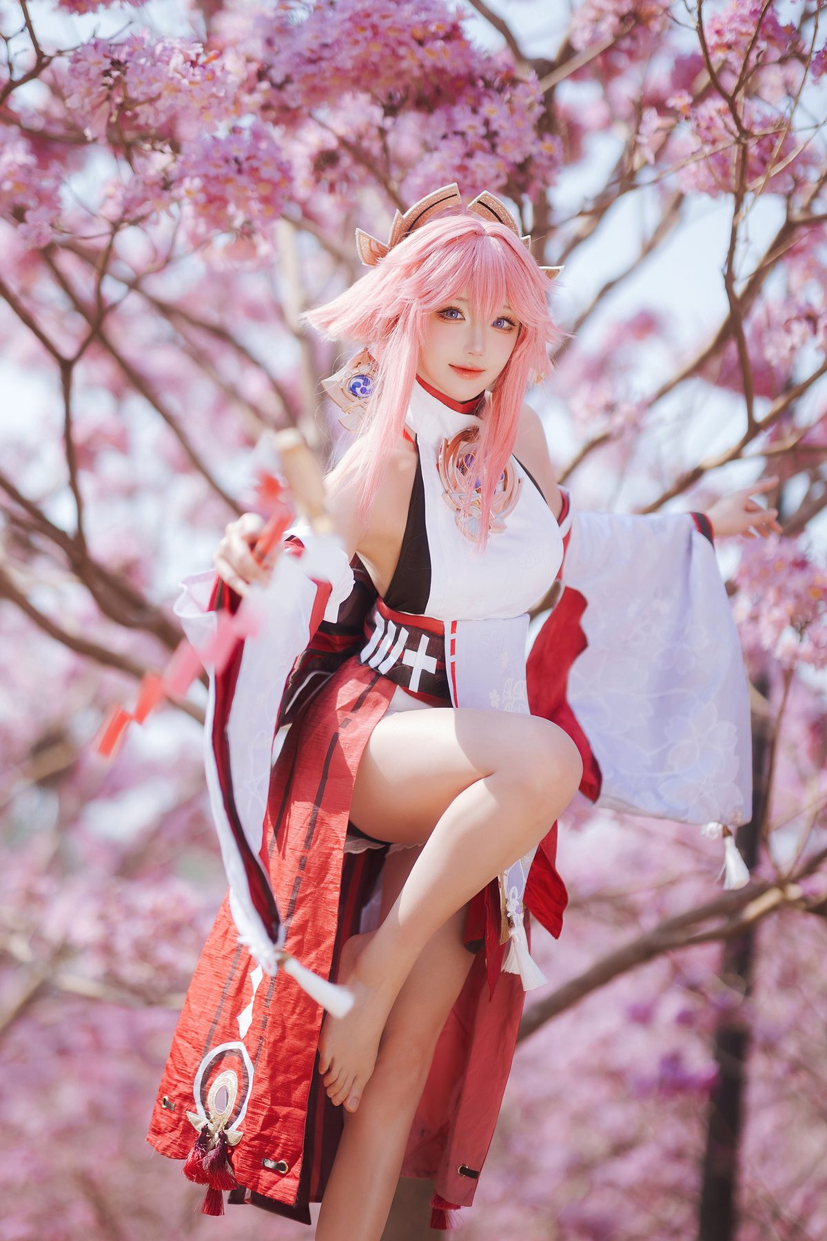 瓜希酱 原神 八重神子 COS写真