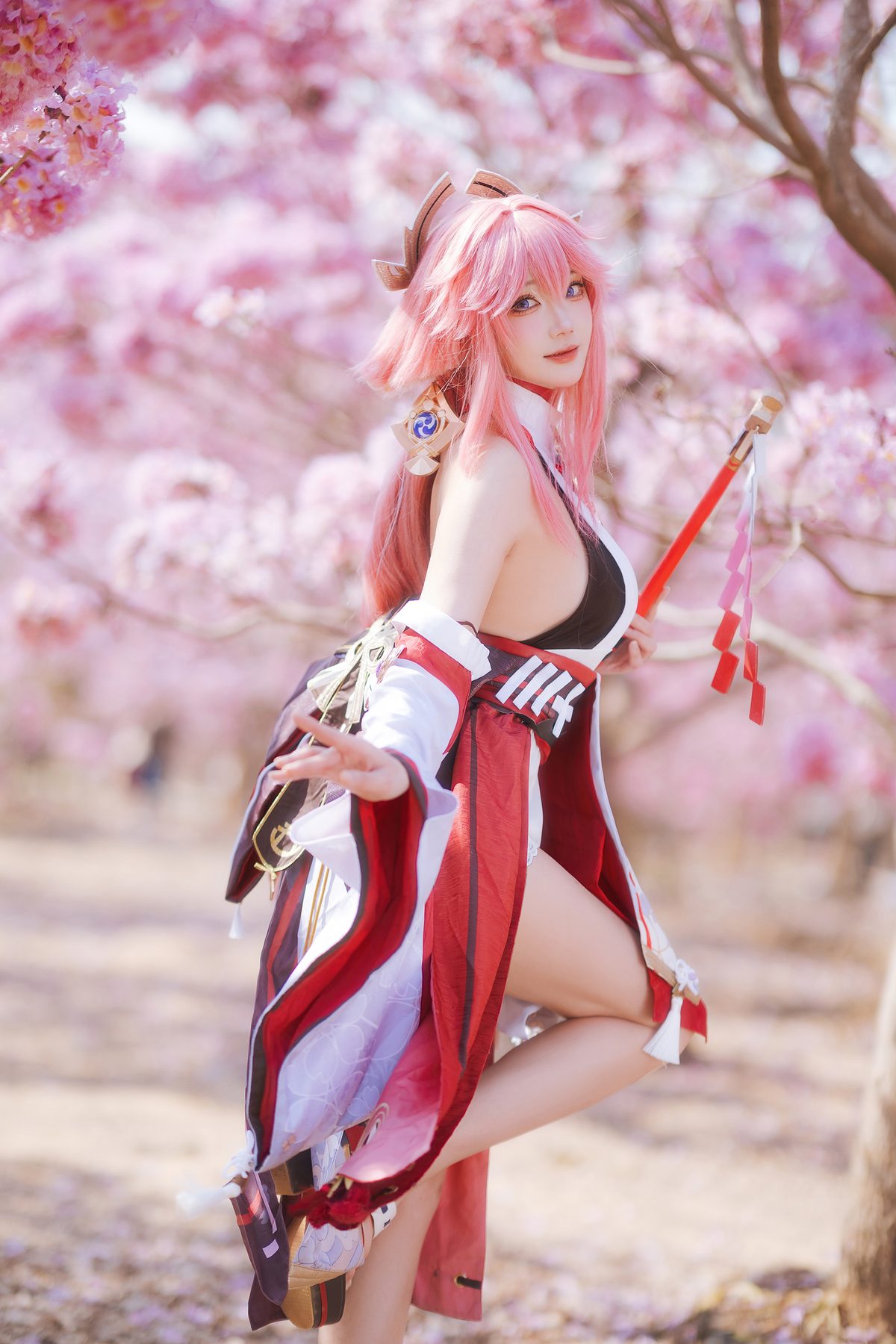 瓜希酱 原神 八重神子 COS写真