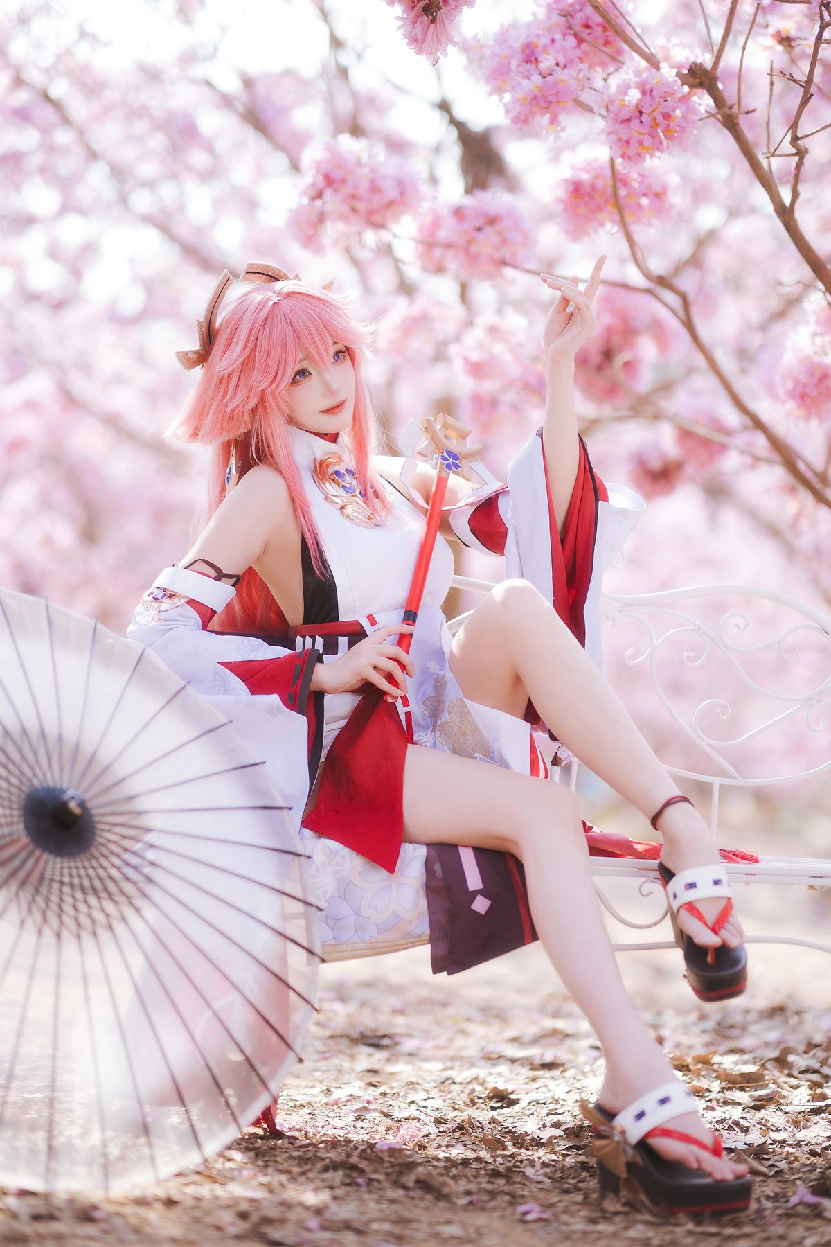 瓜希酱 原神 八重神子 COS写真