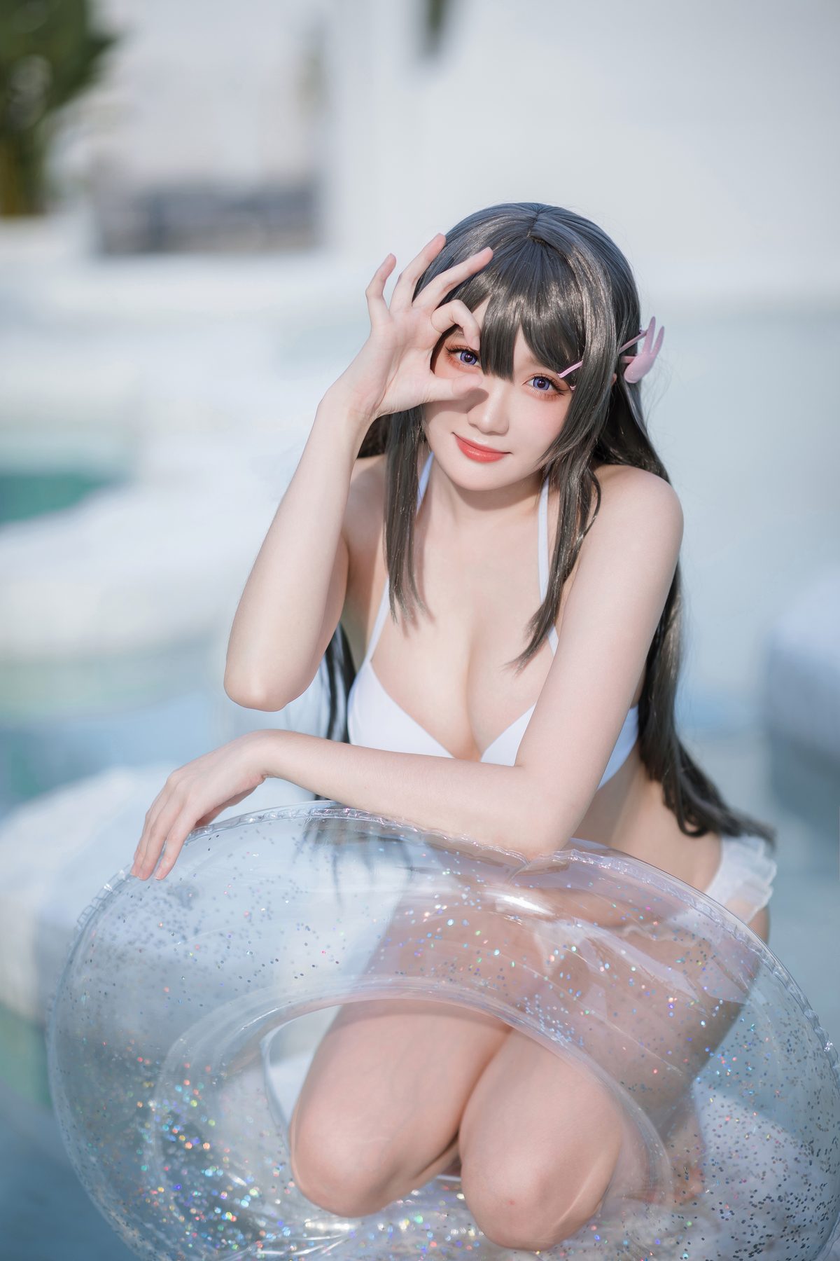瓜希酱 樱岛麻衣泳装 COS写真