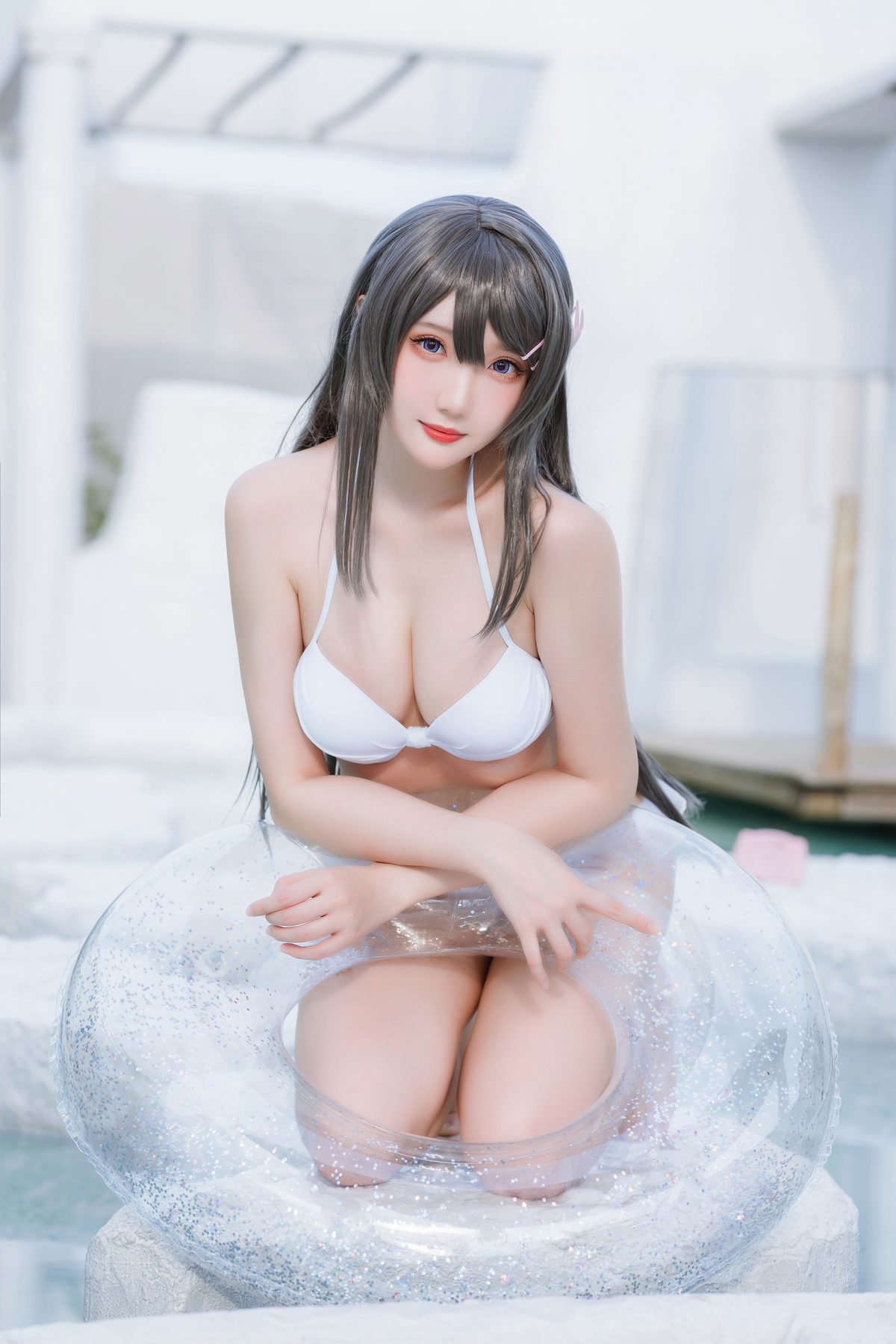 瓜希酱 cosplay写真_樱岛麻衣泳装合集 | 瓜希酱 COS樱岛麻衣全套图包 [28P-106M]