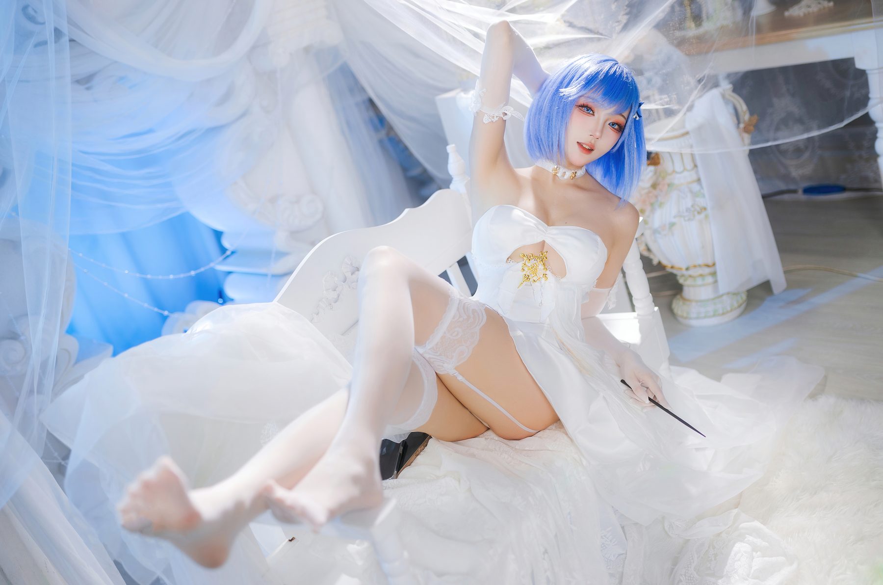 瓜希酱 cosplay写真_碧蓝航线恰巴耶夫合集 | 瓜希酱 COS白骑兵的旋律全套图包 [20P-186M]