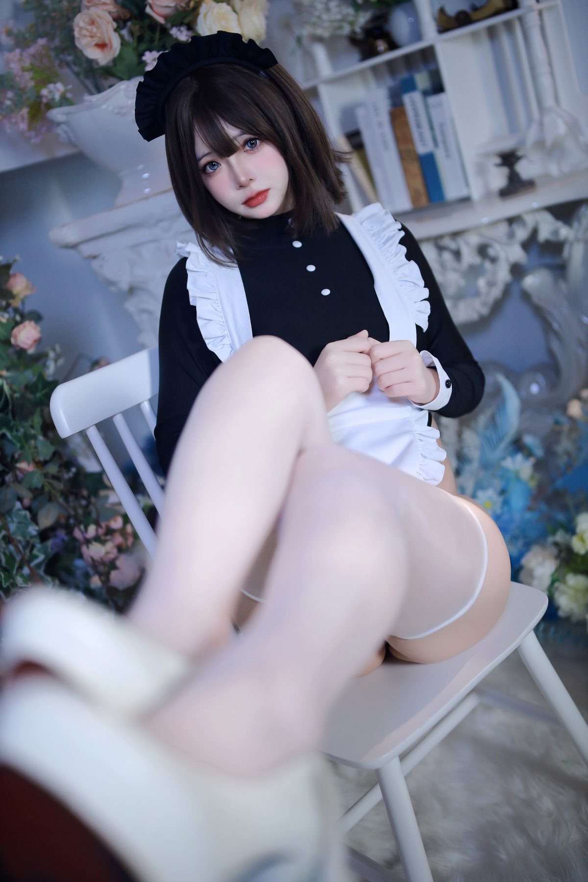 疯猫ss 少女衣橱 连体女仆装 COS写真