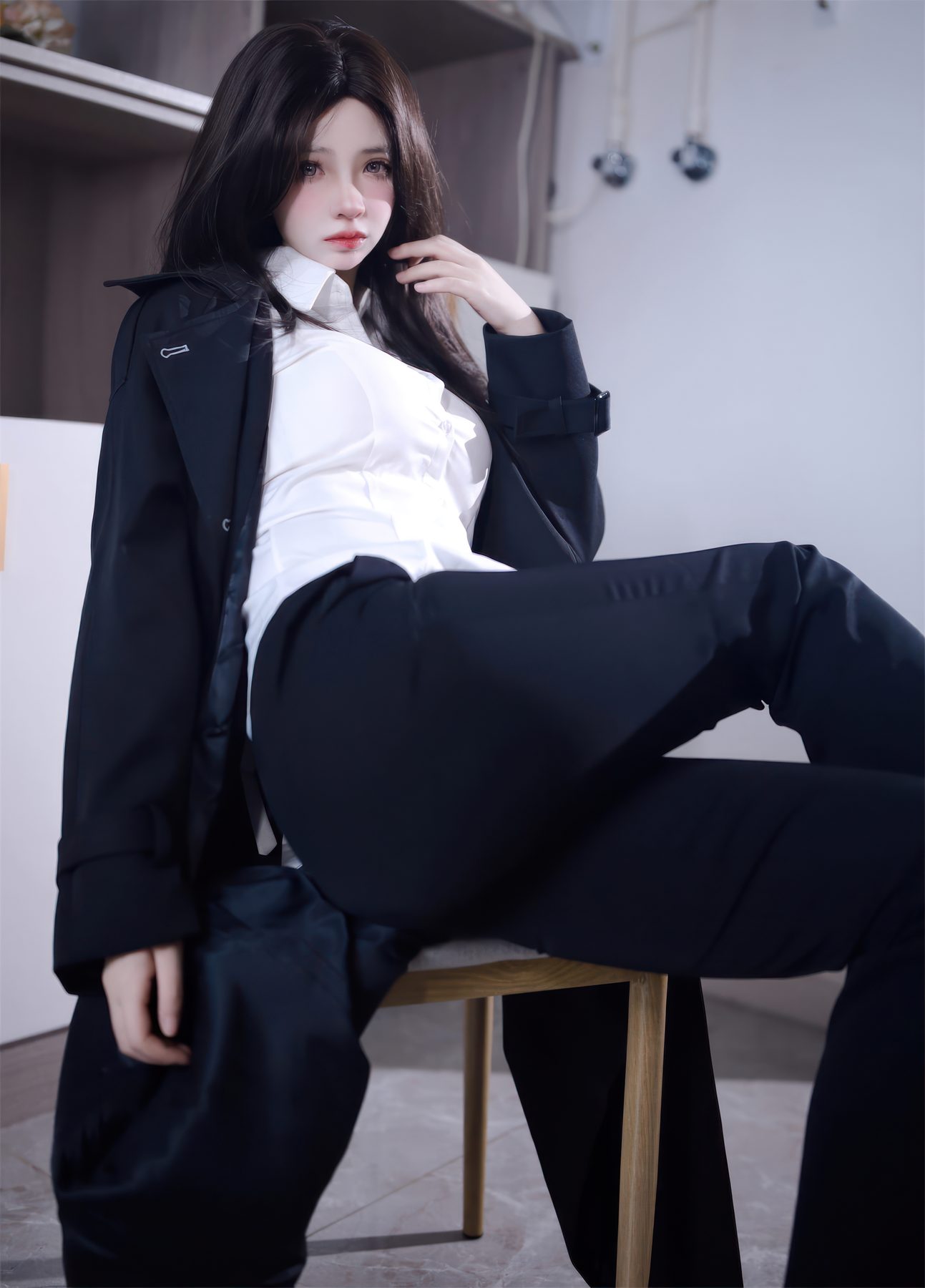 疯猫ss 少女衣橱 西装裤 COS写真