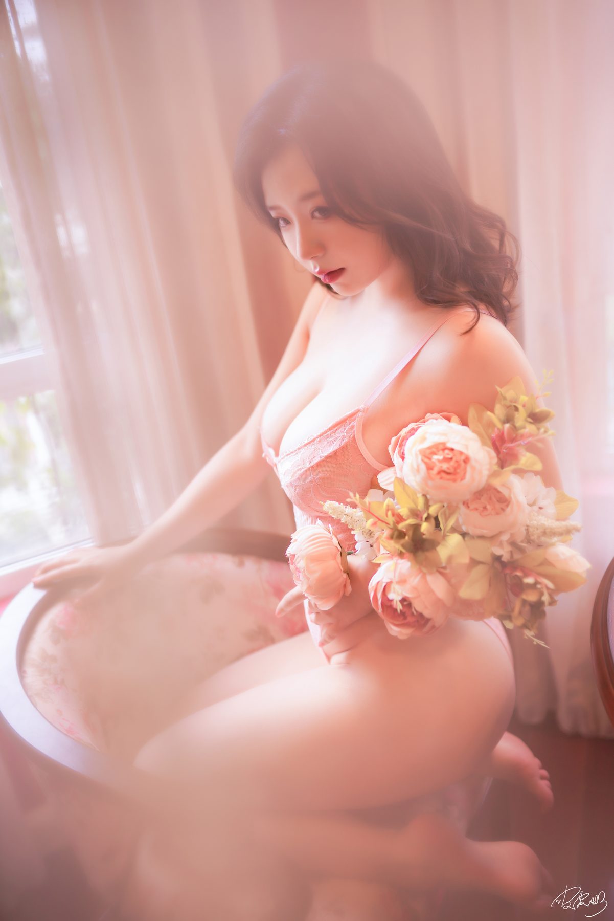 皮皮奶可可爱了 复古连体 COS写真