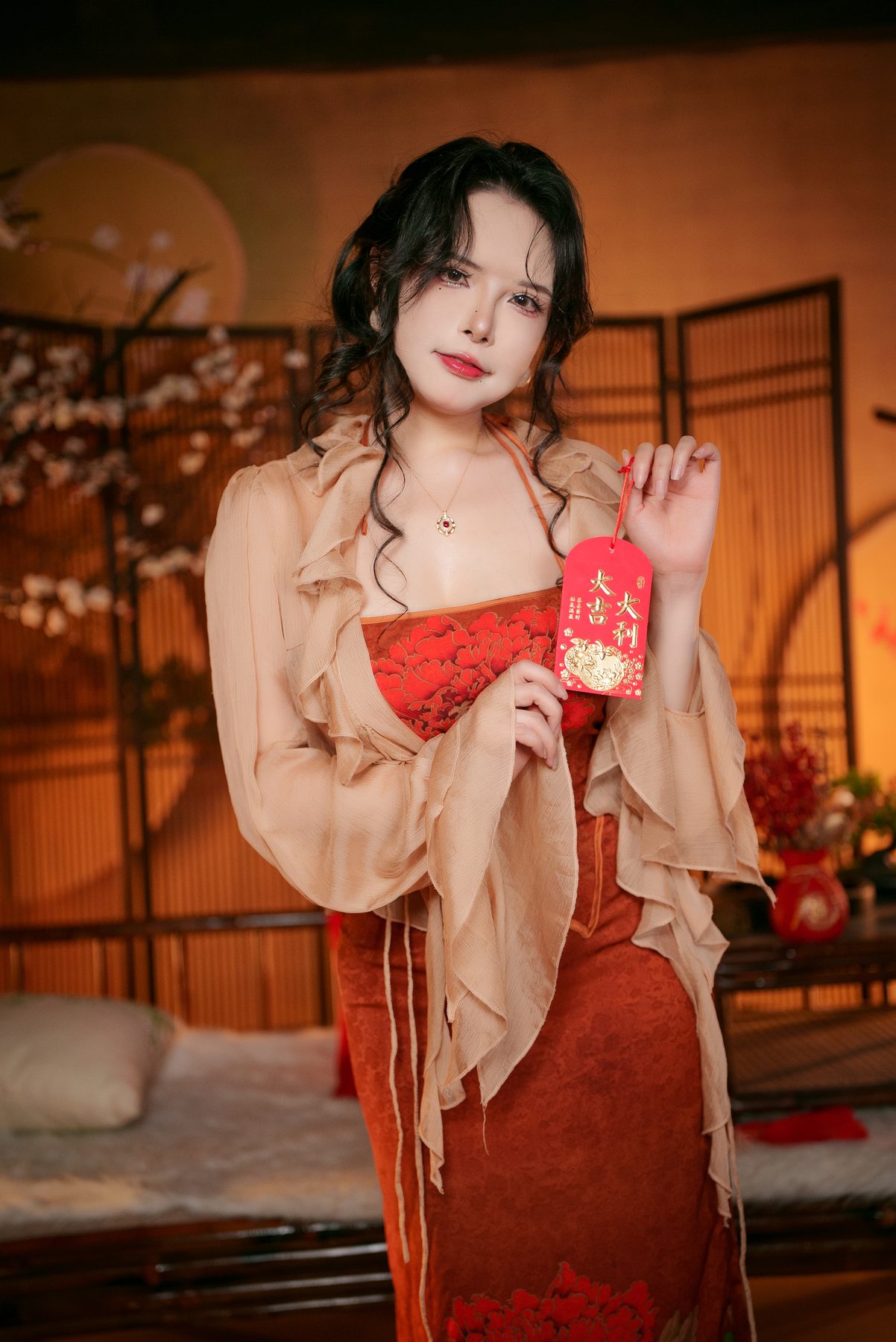 秋和柯基 旗袍秋 COS写真