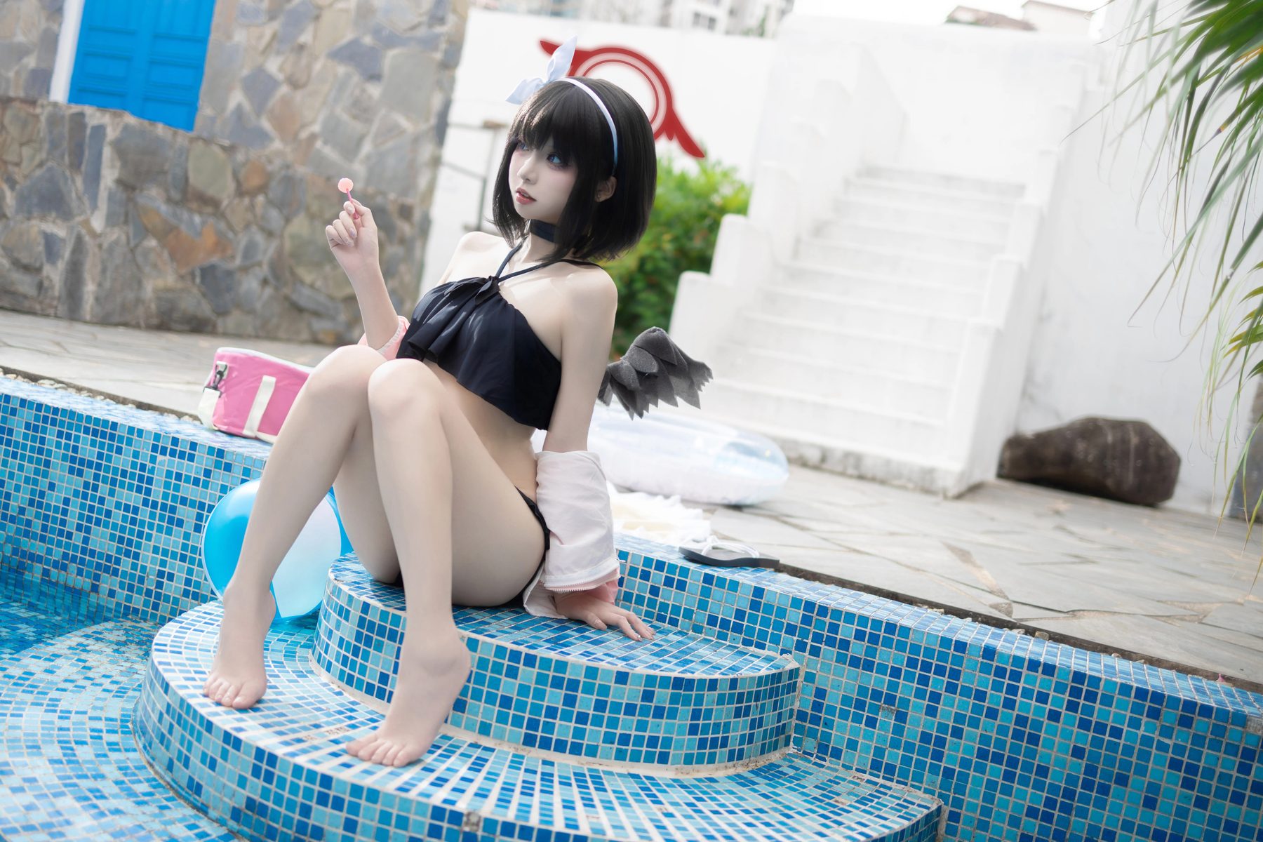 纸悦Etsu ko 蔚蓝档案 静山真白泳装 COS写真