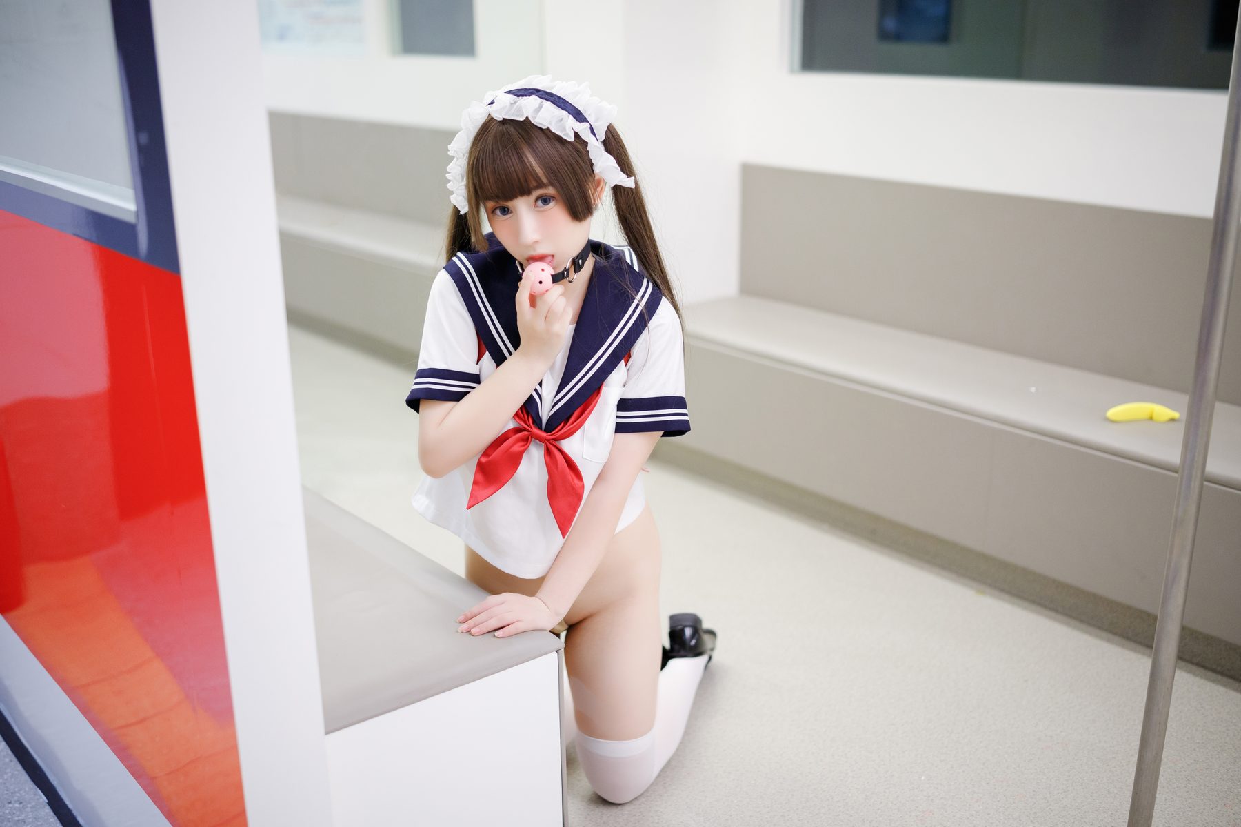 胡桃猫Kurumineko 电车痴女 COS写真