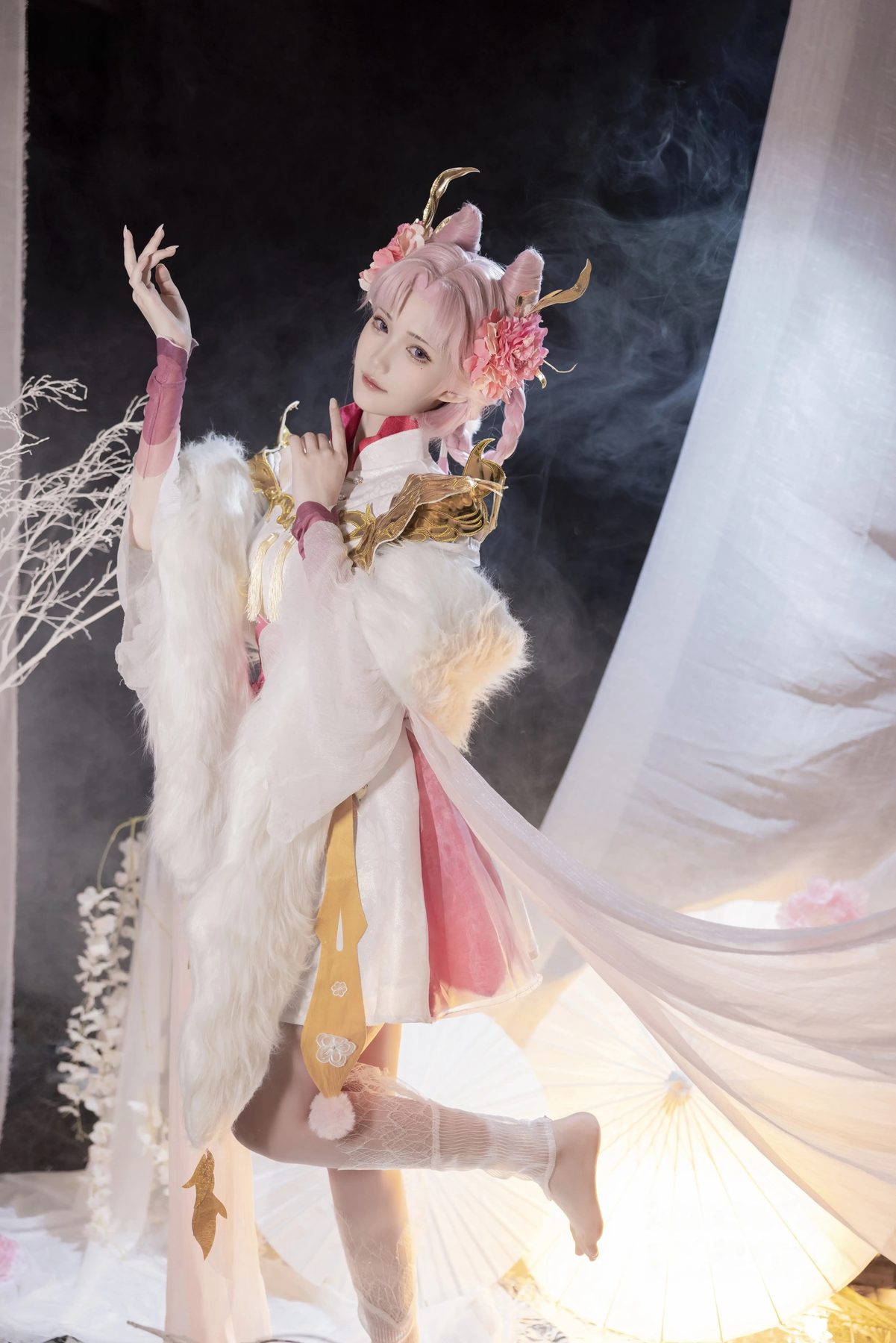 花兮 honoka 王者荣耀 嫦娥 拒霜思 COS写真
