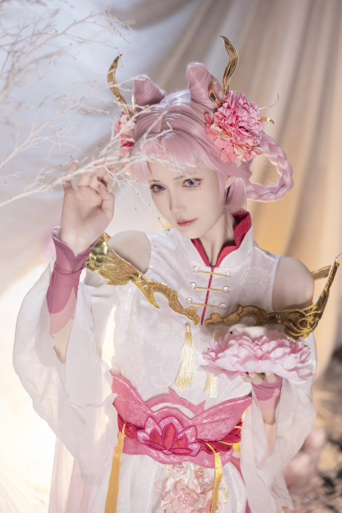花兮 honoka 王者荣耀 嫦娥 拒霜思 COS写真