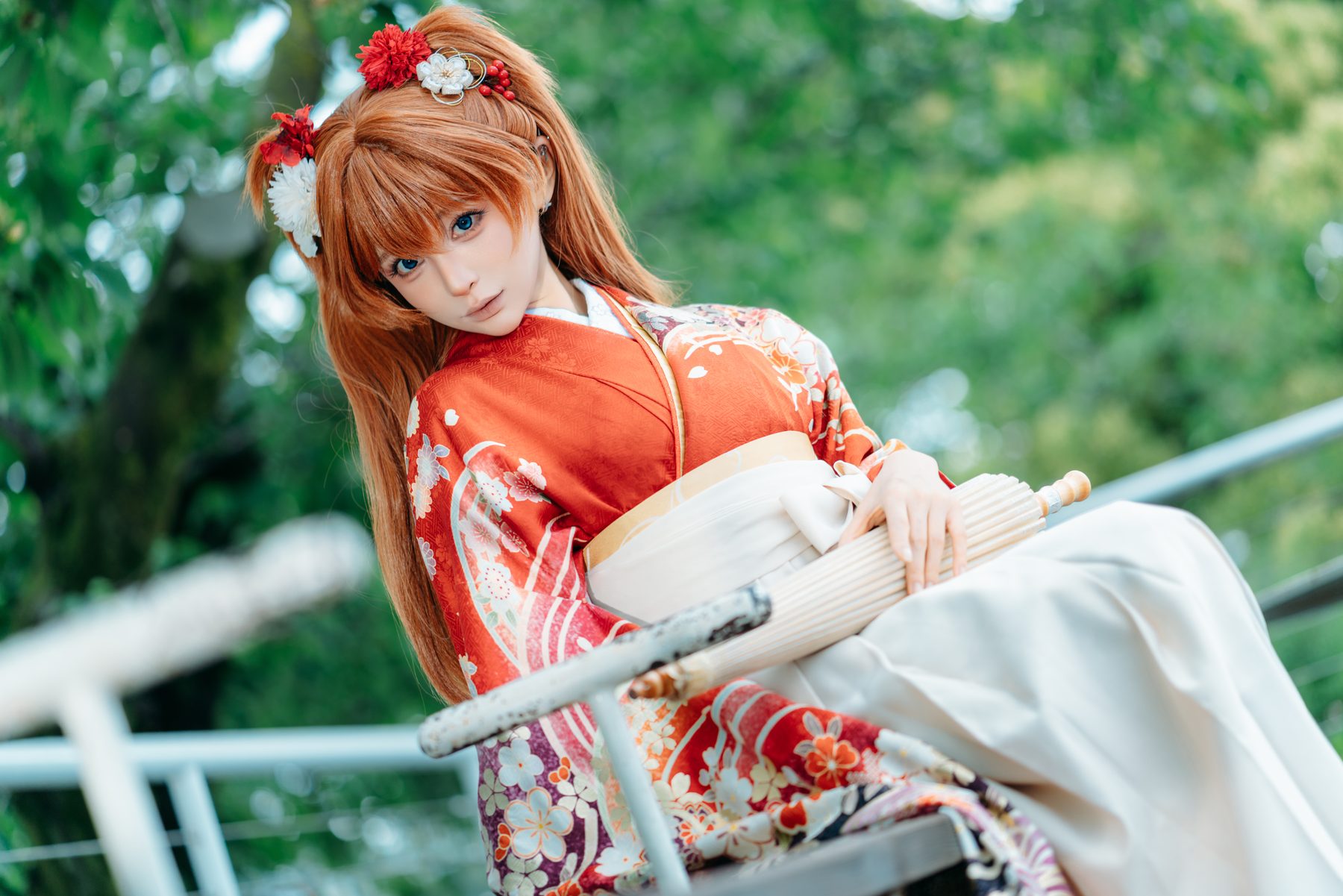 蠢沫沫 EVA明日香和服 COS写真