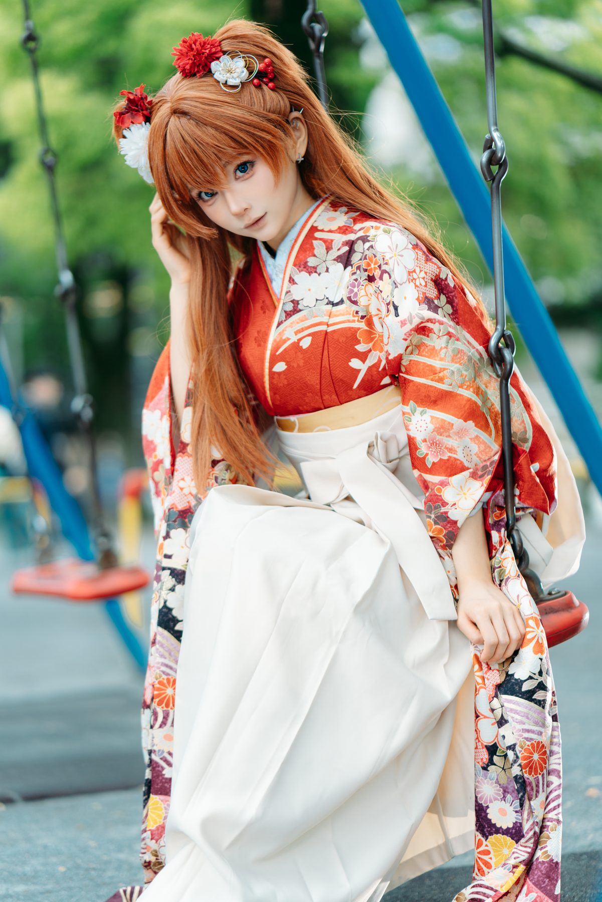 蠢沫沫 EVA明日香和服 COS写真