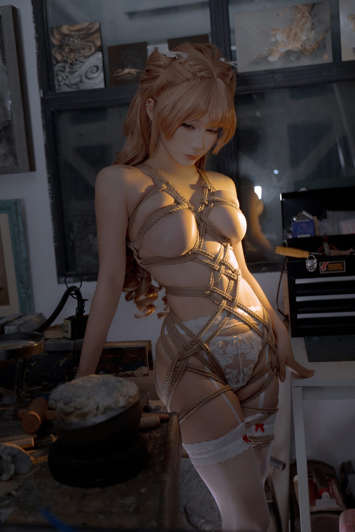 蠢沫沫 向日葵绳 COS写真