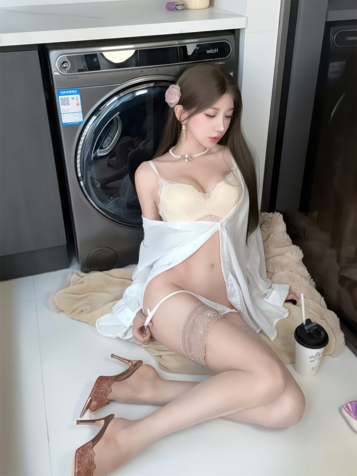 过期米线线喵 羞涩の妻 COS写真