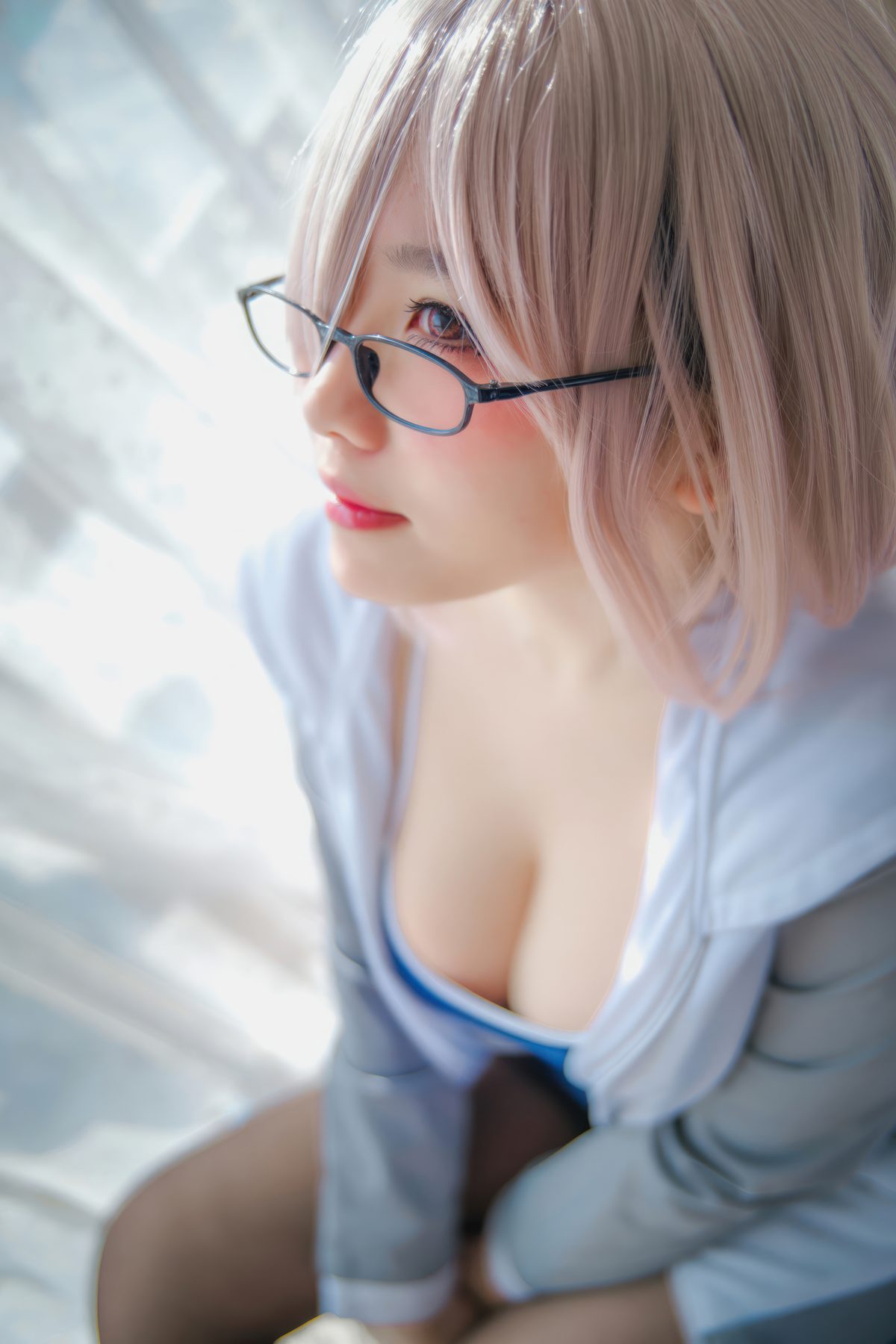 阿半今天很开心 玛修同人体操服 COS写真