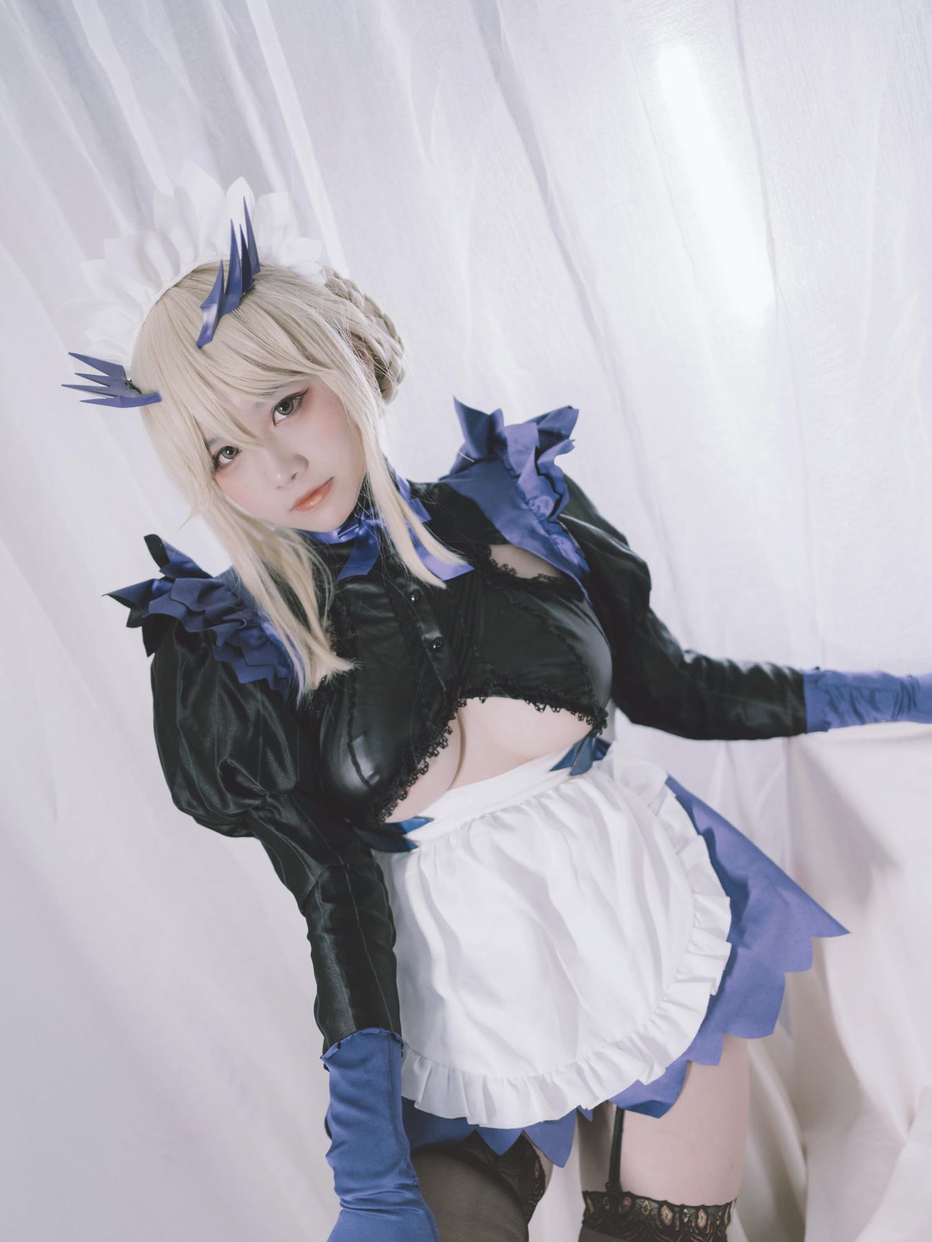 阿半今天很开心 FGO 黑枪呆女仆 COS写真