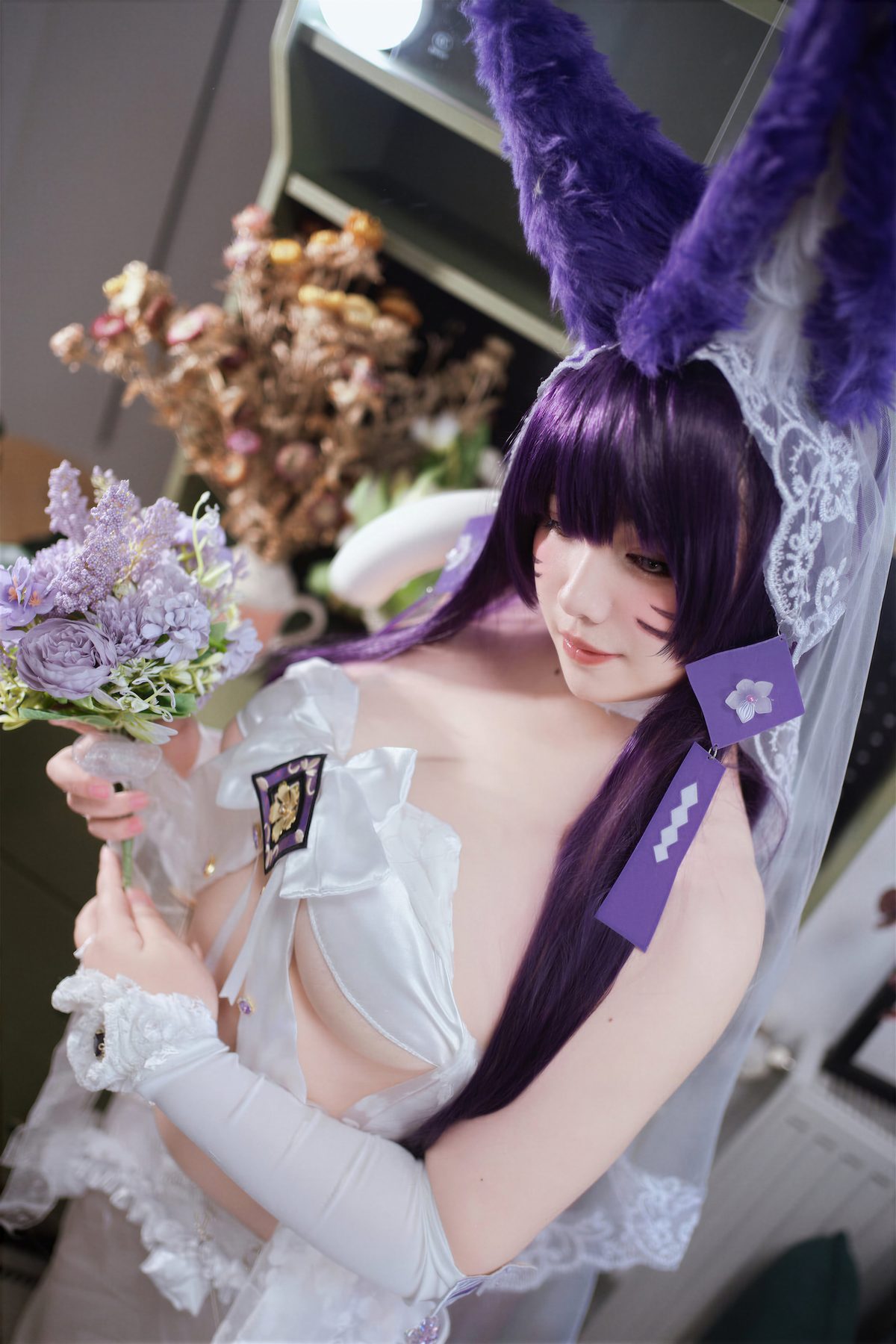阿半今天很开心 碧蓝航线 武藏誓约花嫁 COS写真