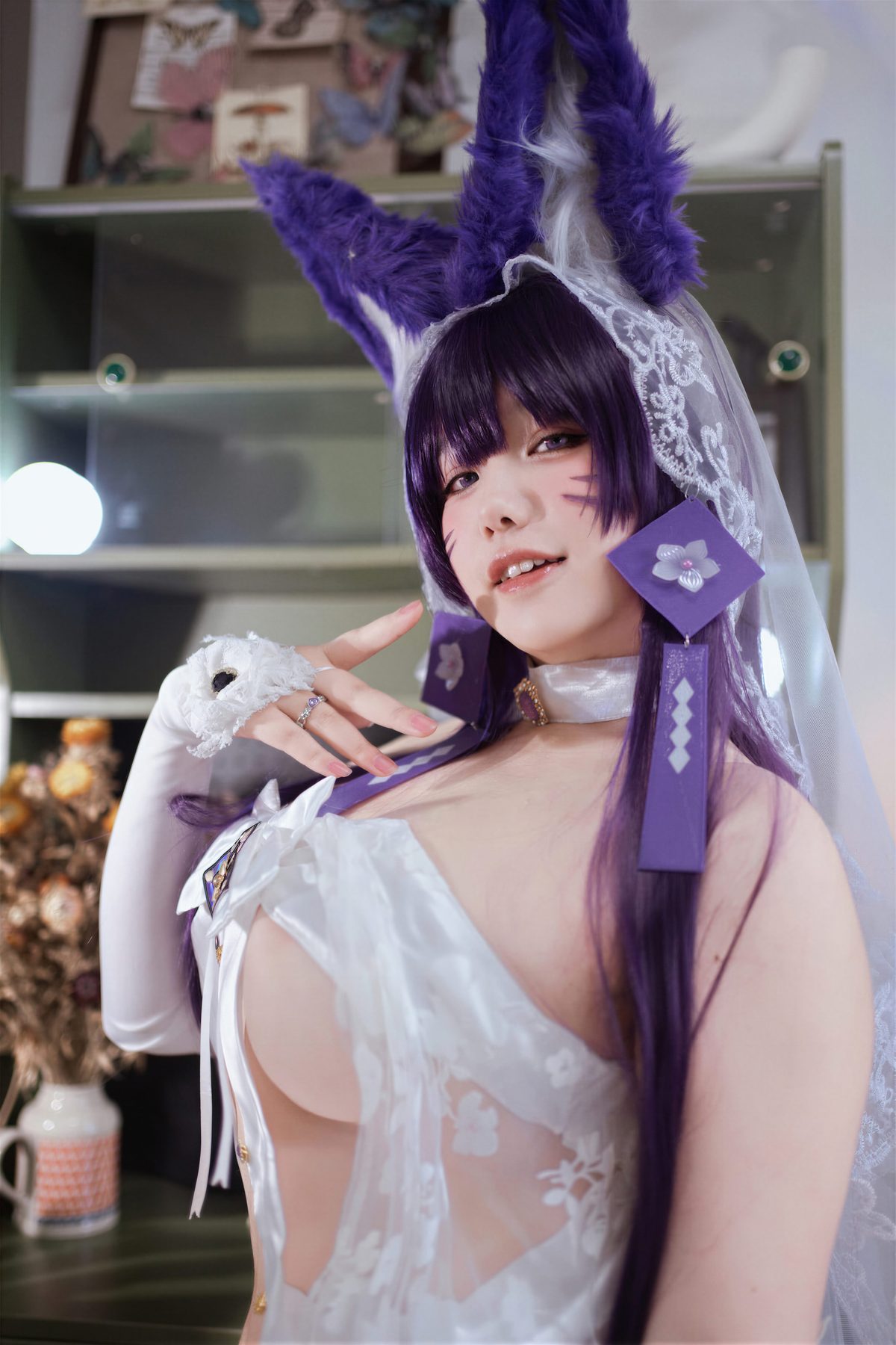 阿半 cosplay写真_碧蓝航线武藏誓约花嫁合集 | 阿半 COS碧蓝航线武藏全套图包 [75P-17G]