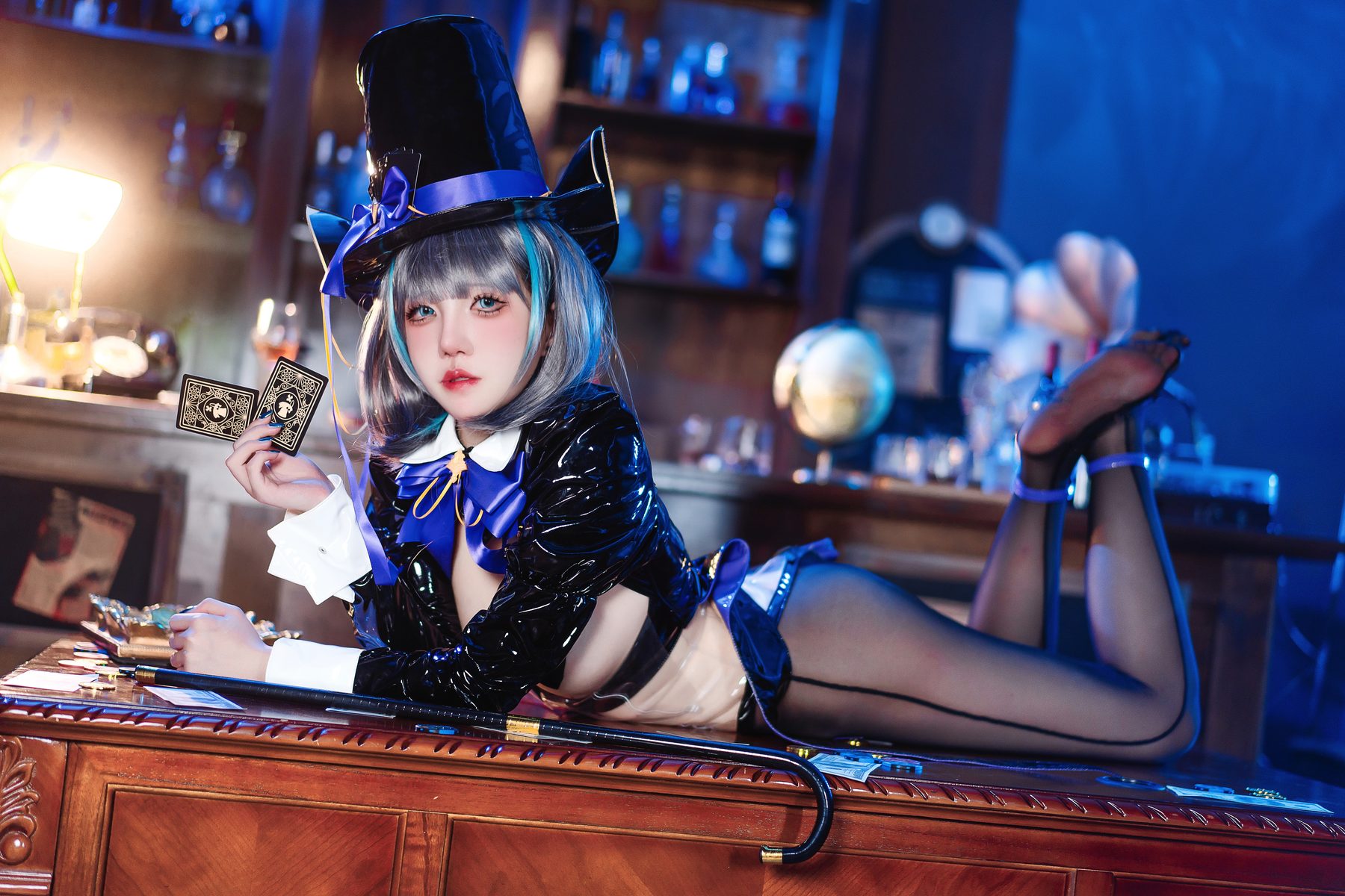 阿薰kaOri 碧蓝航线 柴郡 魔术师 COS写真