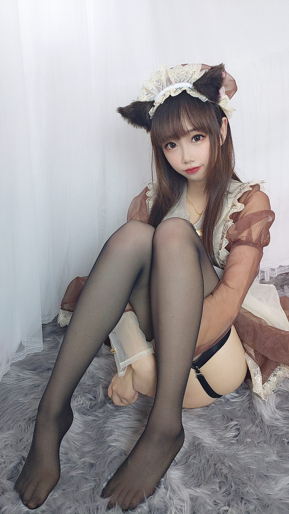 雪琪SAMA 透明女仆+额外惊喜 COS写真