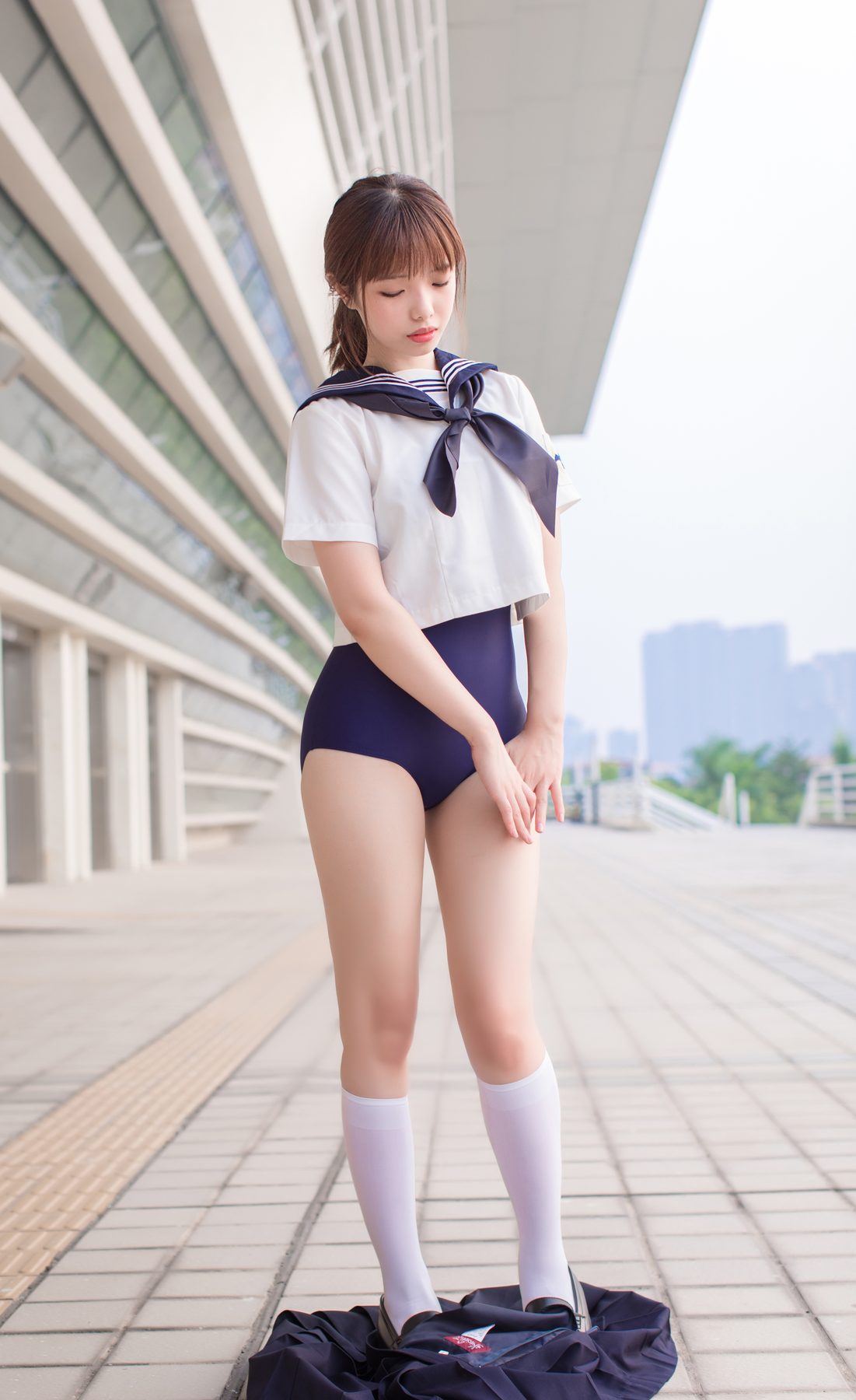 雯妹不讲道理 JK COS写真