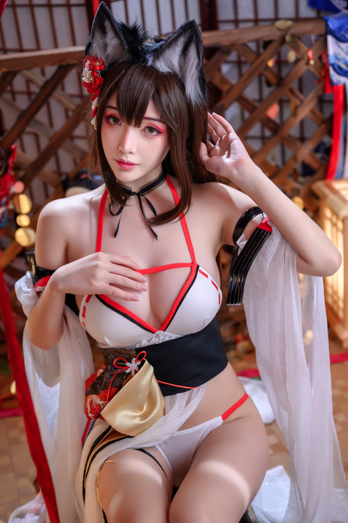 雯妹不讲道理 天城水着cos COS写真