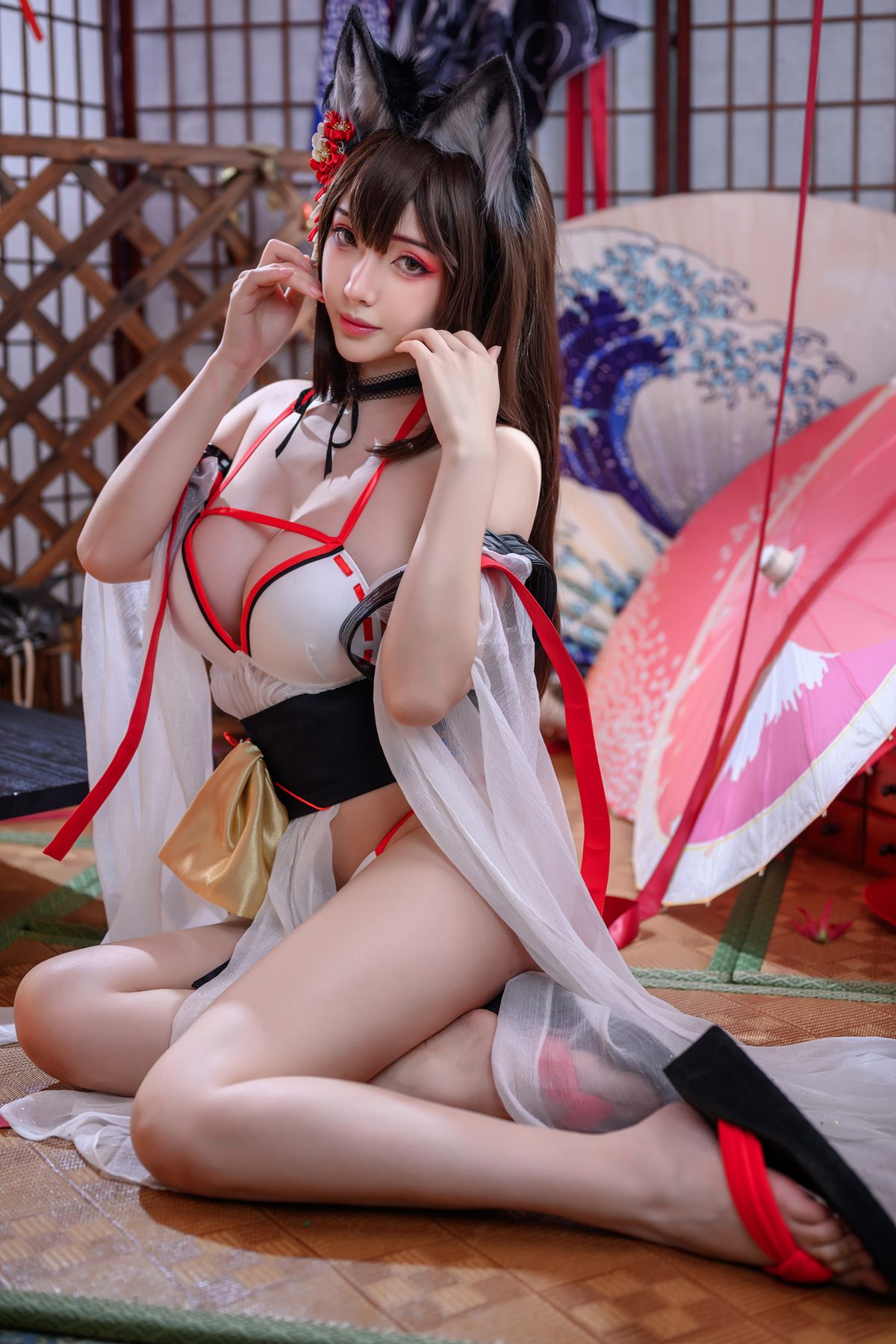 雯妹不讲道理 天城水着cos COS写真