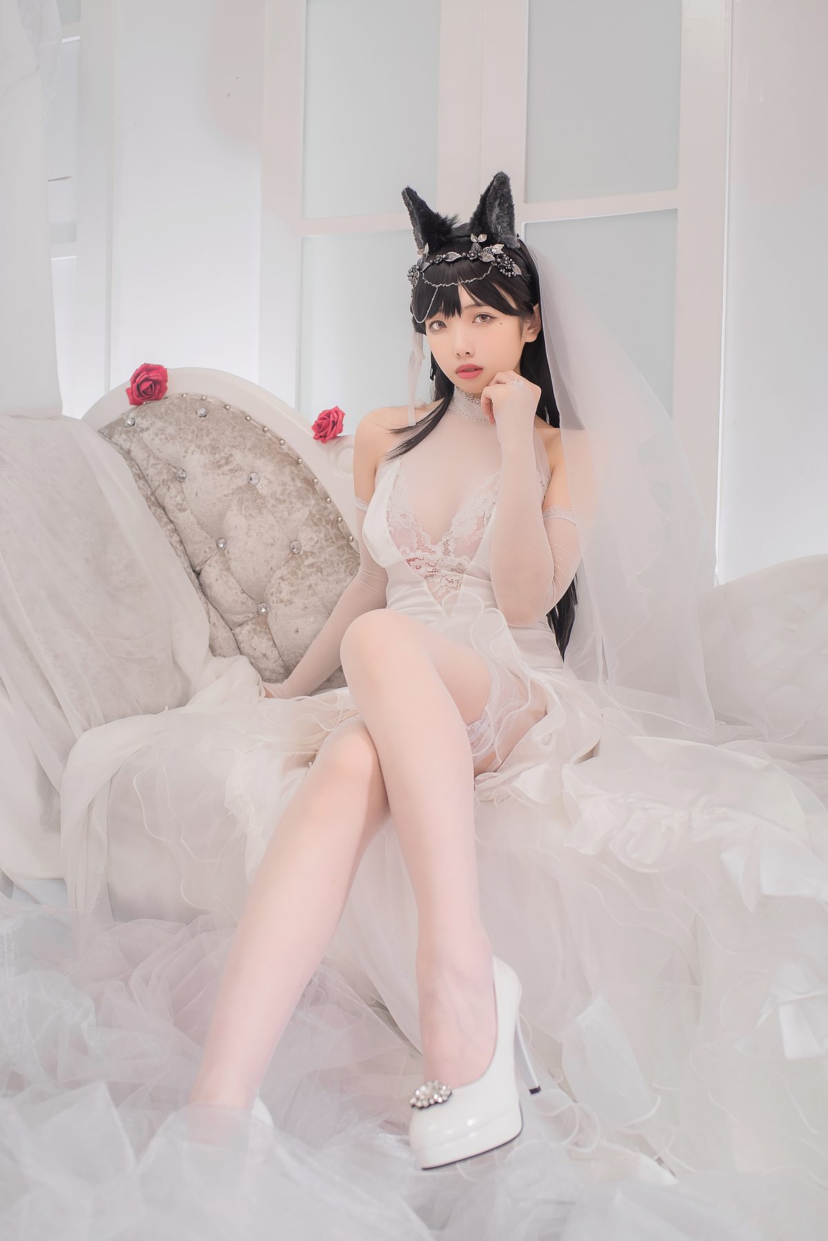 雯妹不讲道理 cosplay写真_爱宕花嫁合集 | 雯妹不讲道理 COS爱宕花嫁全套图包 [32P-282MB]