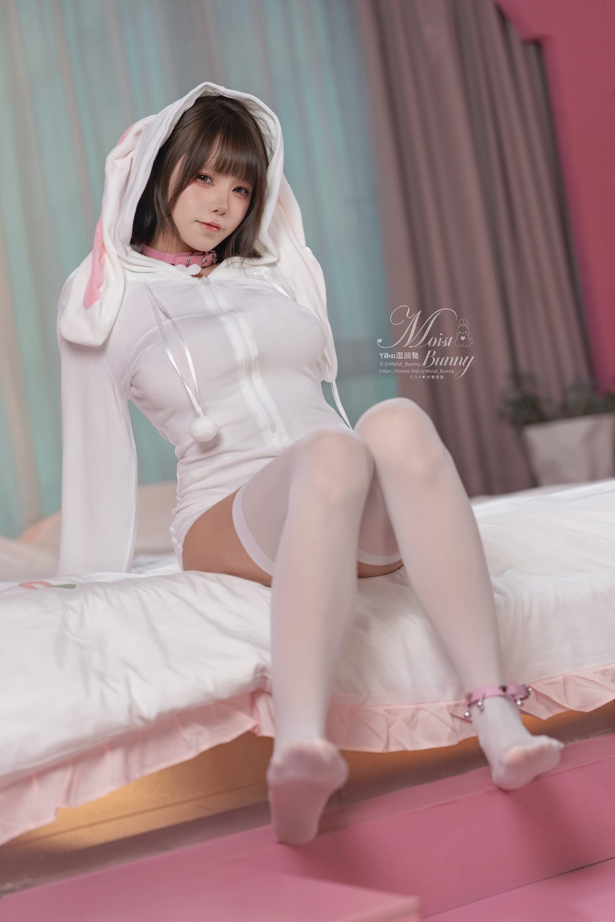 黏黏团子兔 月票特典 雪绒兔 COS写真