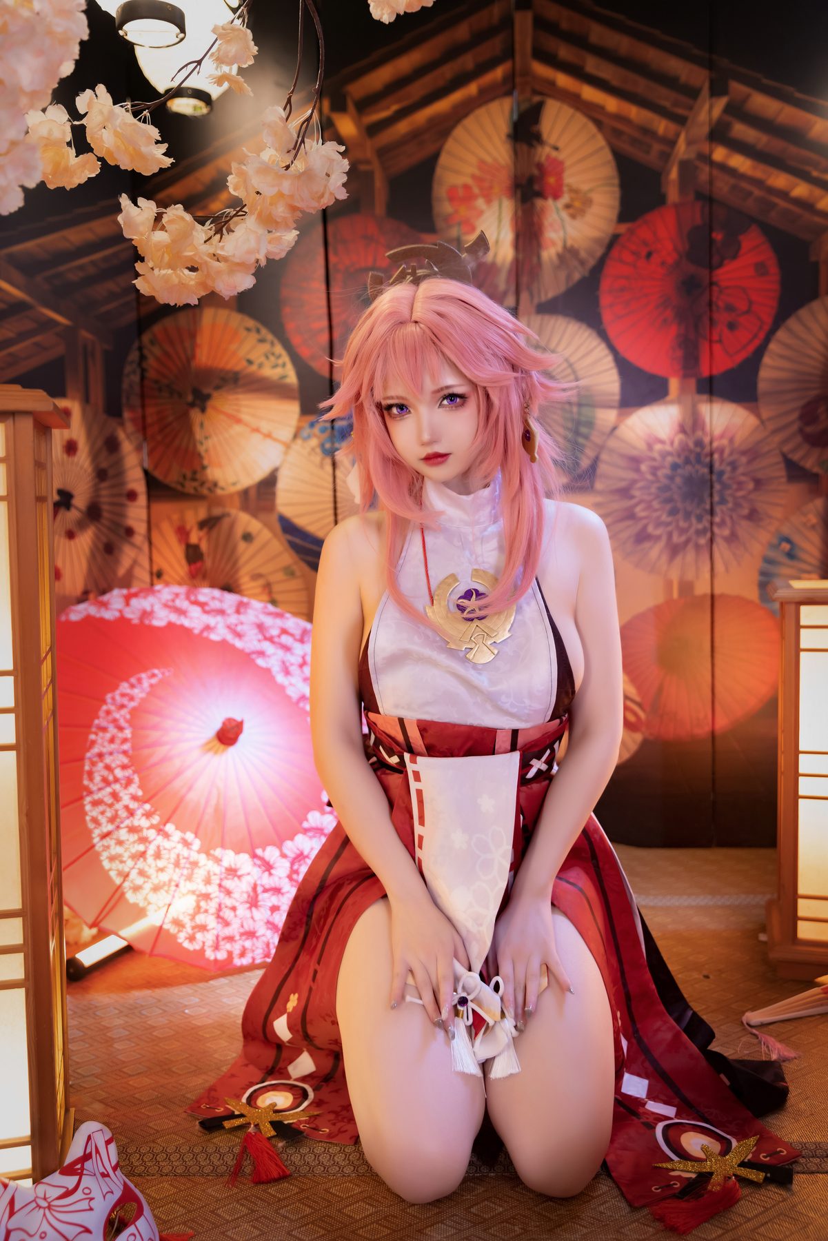 雪晴Astra 原神 八重神子 COS写真