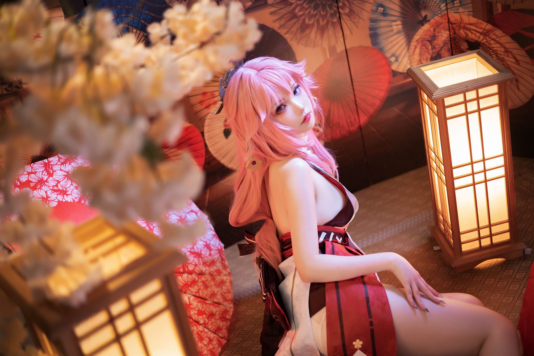 雪晴Astra 原神 八重神子 COS写真