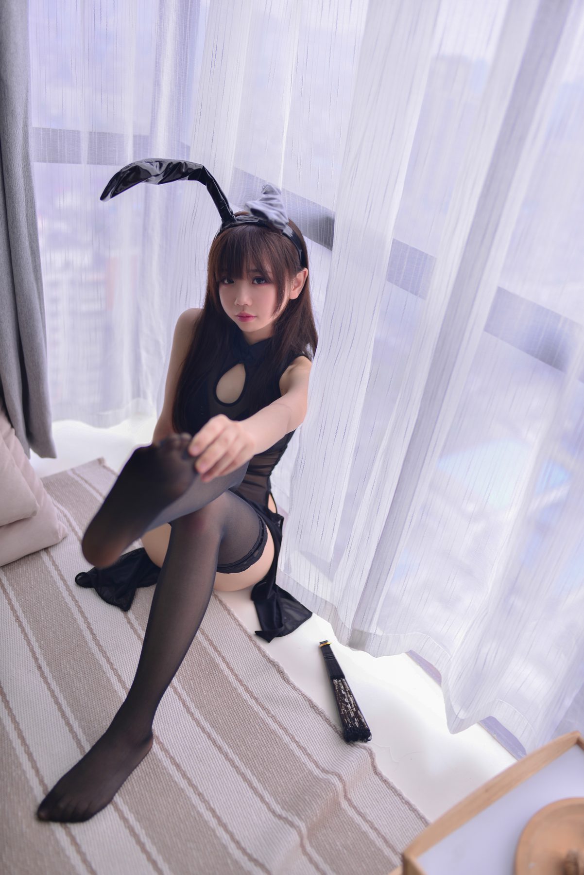 雪琪SAMA 透明连体衣+透明旗袍 COS写真