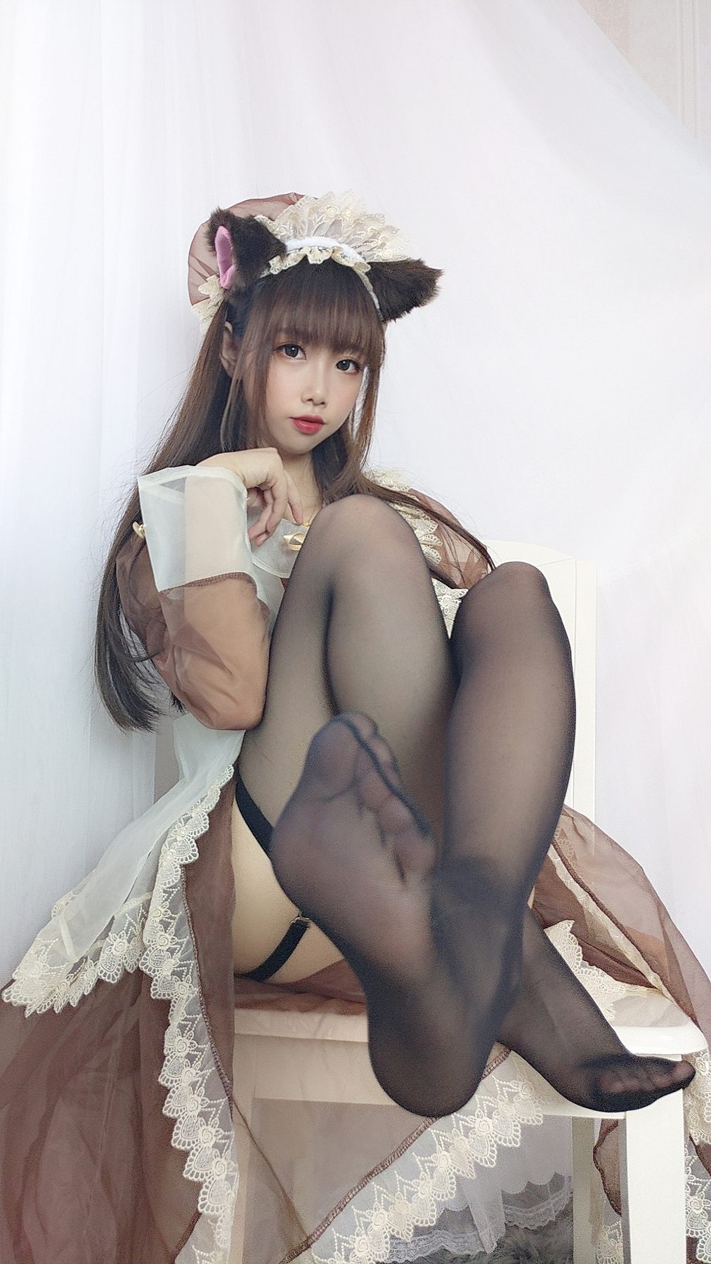 雪琪SAMA 透明女仆+额外惊喜 COS写真