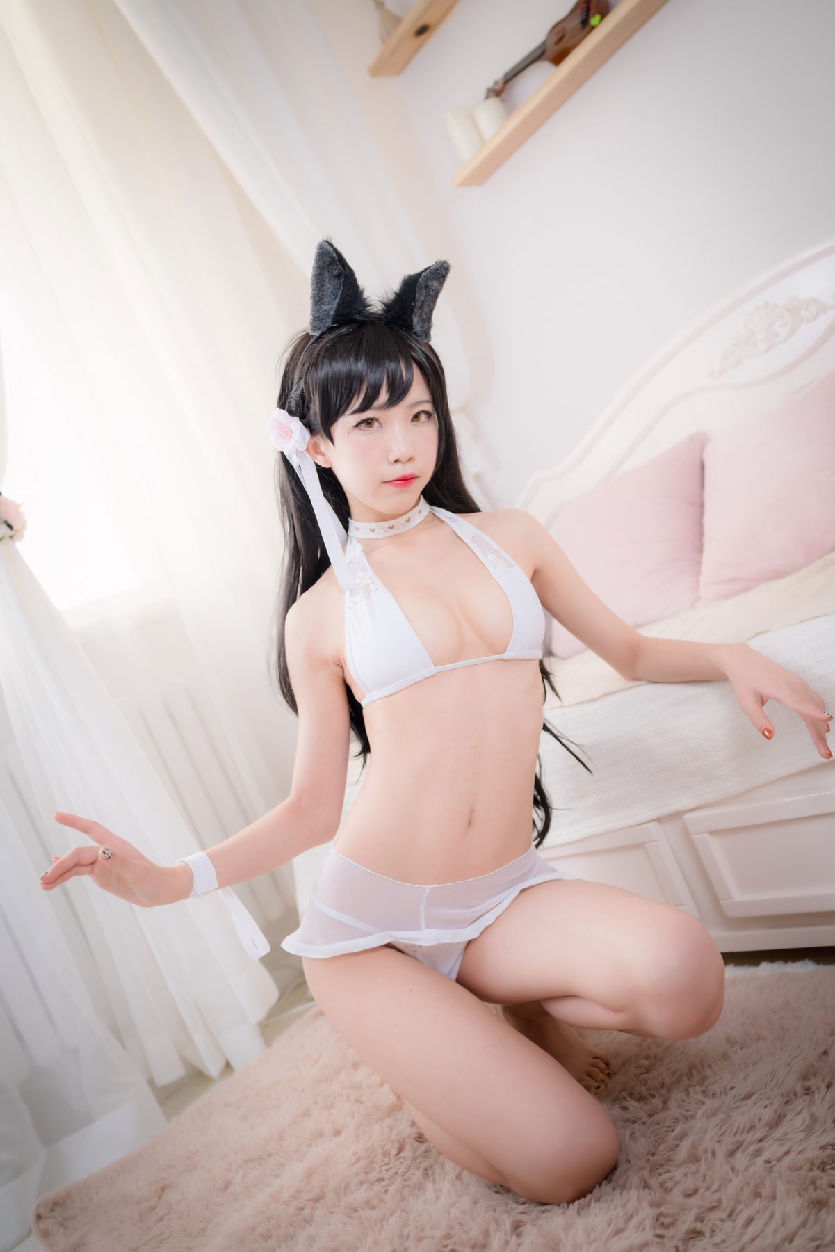 水淼Aqua 爱宕犬 水着 COS写真