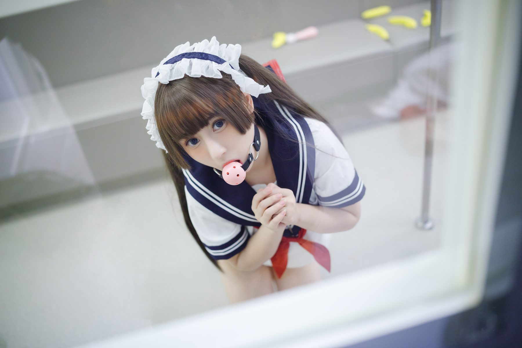 胡桃猫Kurumineko 电车痴女 COS写真