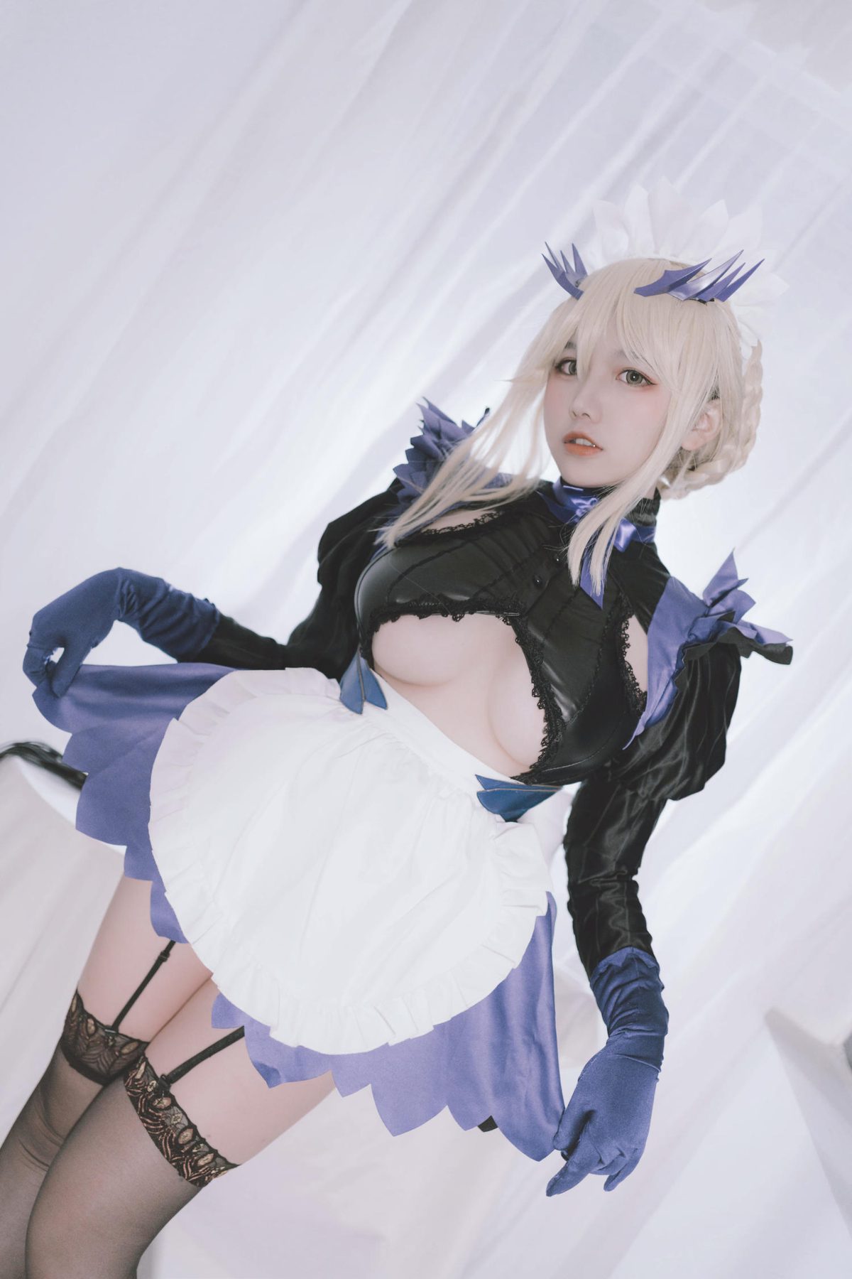 阿半今天很开心 FGO 黑枪呆女仆 COS写真