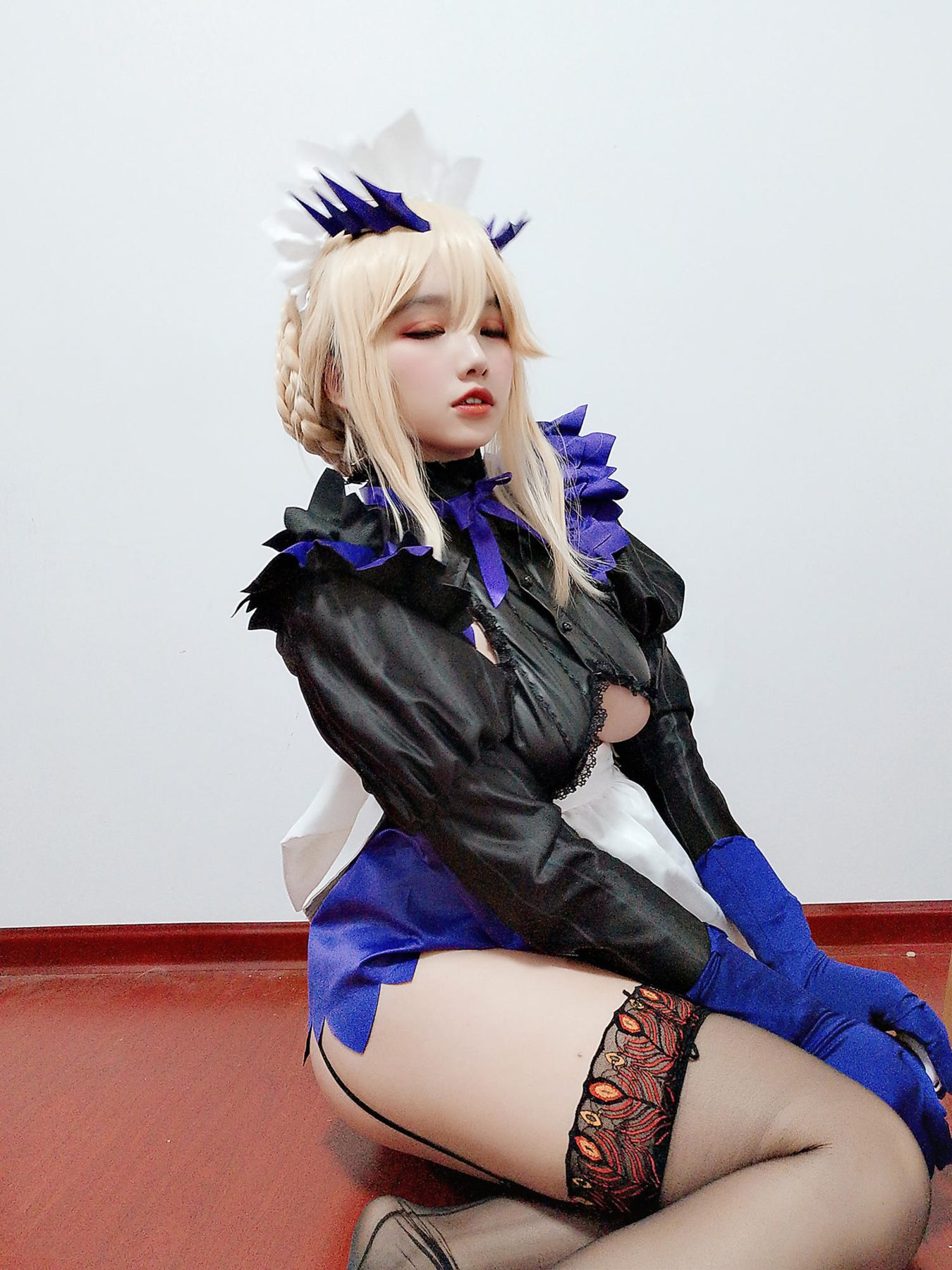 阿半今天很开心 FGO 黑枪呆女仆 COS写真