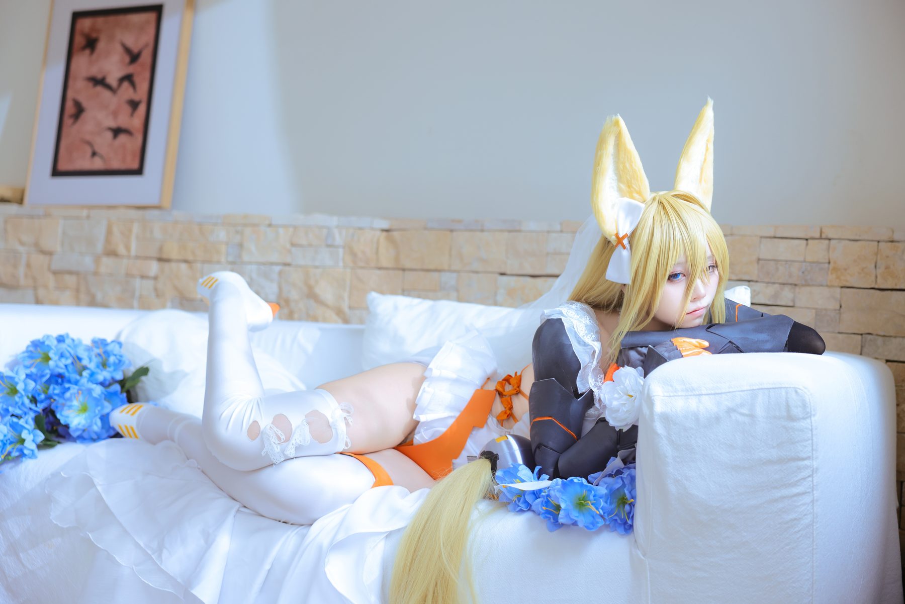 G44不会受伤 少女前线 G41·挚诚花语 COS写真