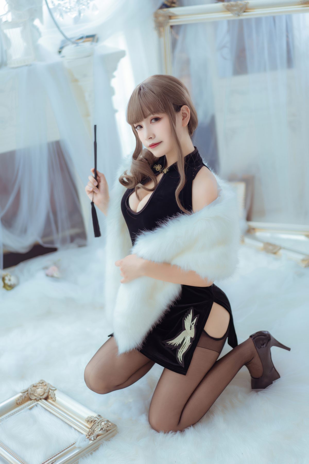 Neko 薇薇 改良黑旗袍 COS写真